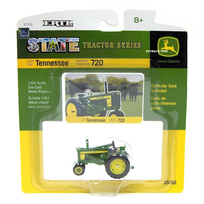 1/64 John Deere 720 Narrow Front Tractor, State Tractor Series #35: Tennessee, by ERTL