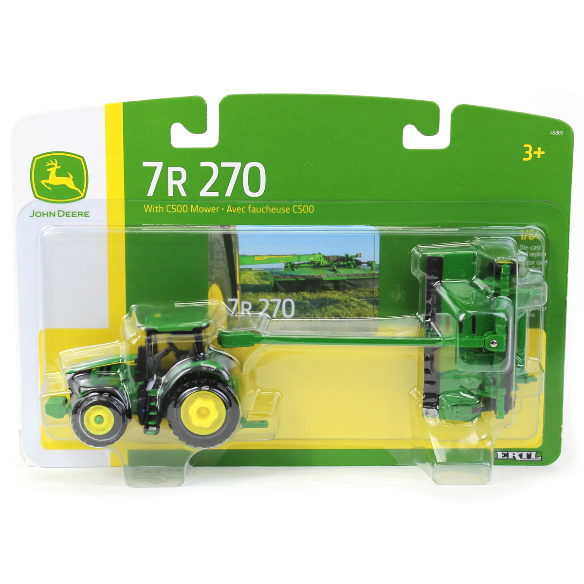 1/64 John Deere 7R 270 Tractor with C500 Mower by ERTL - Image 7