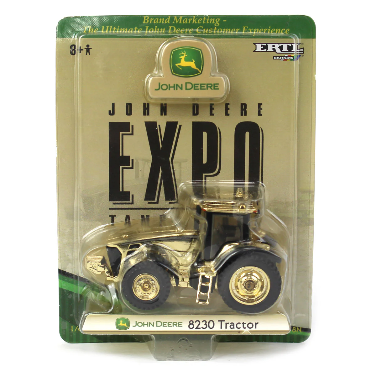 1/64 Gold John Deere 8230 Tractor by ERTL, 2006 John Deere Expo in Tampa, FL