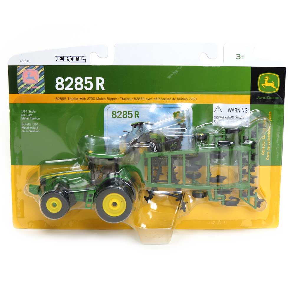 1/64 John Deere 8285R Tractor with 2700 Mulch Ripper by ERTL - Image 2