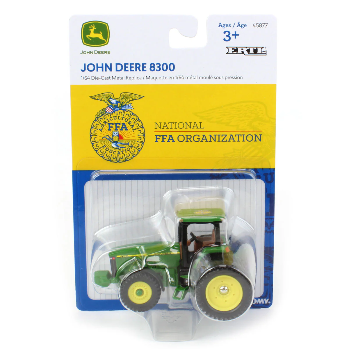1/64 John Deere 8300 MFWD Tractor with Rear Duals & FFA Logo by ERTL - Image 6