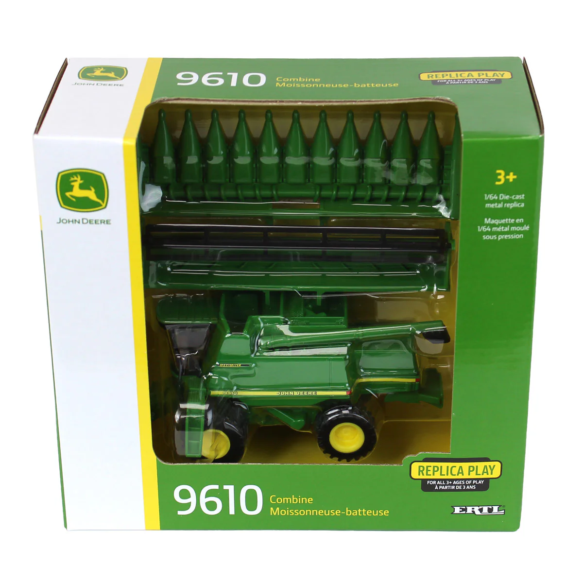 1/64 John Deere 9610 Maximizer Combine with Grain Head & Corn Head by ERTL - Image 7