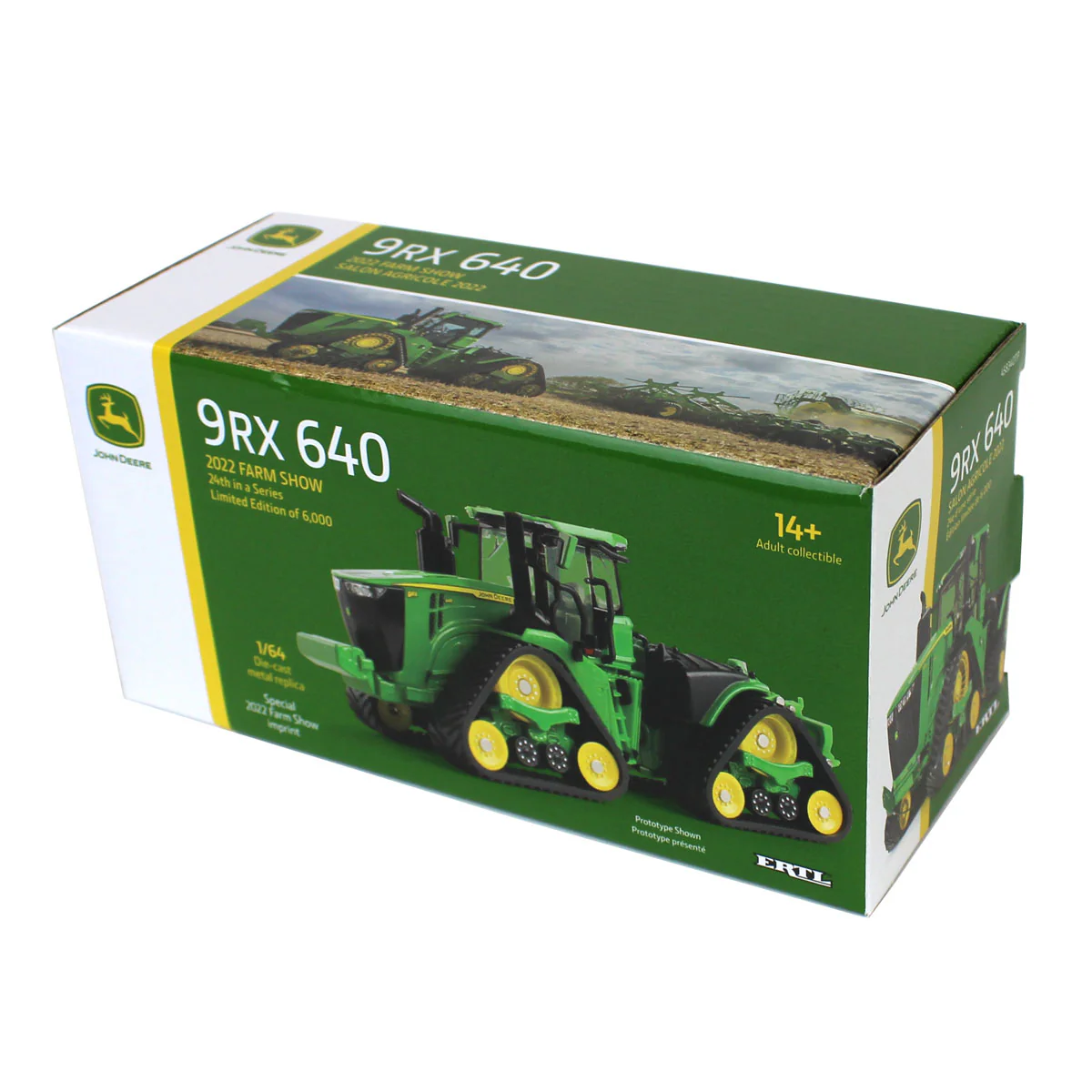 1/64 John Deere 9RX 640, 2022 Farm Show Edition, ERTL Prestige Collection - Image 6