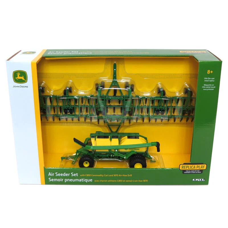 1/64 John Deere Air Seeder Set with 1870 Air Drill & C850 Air Cart - Image 8