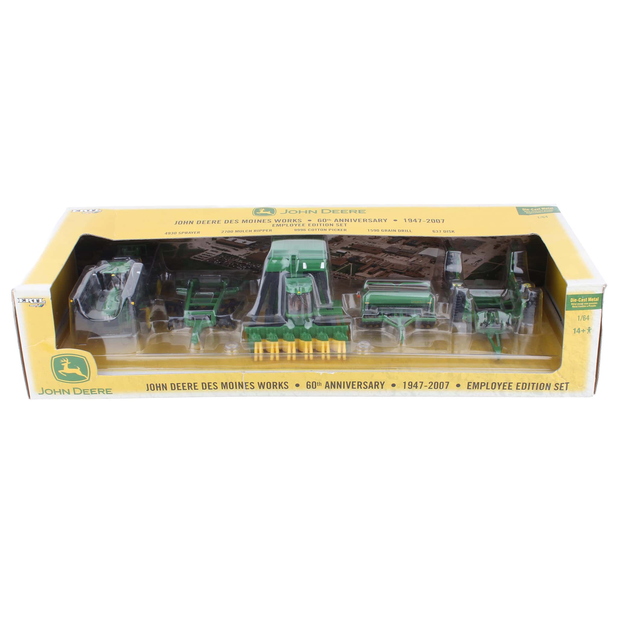 1/64 John Deere Des Moines Works 60th Anniversary 5-Piece Employee Edition Set by ERTL