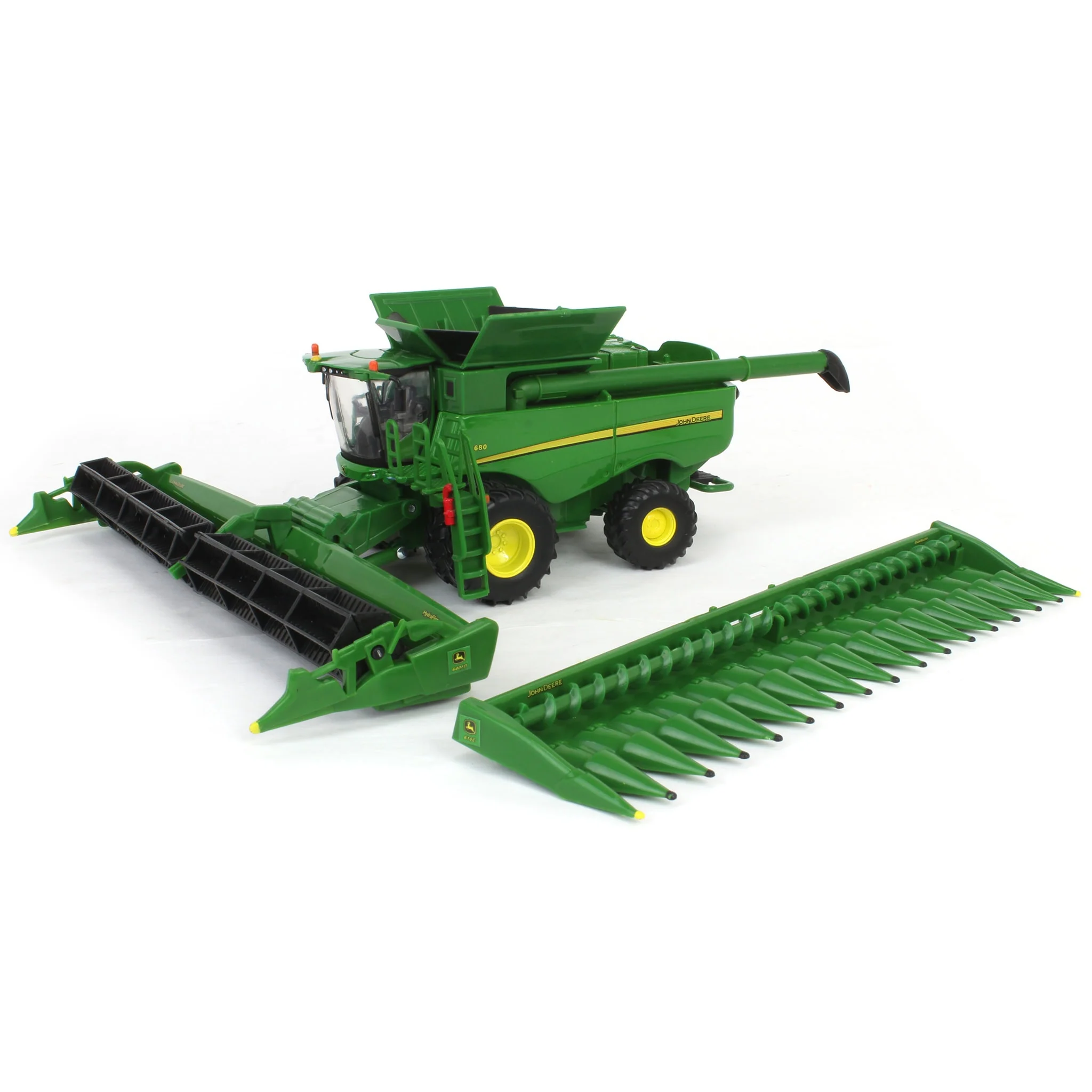 1/64 John Deere S680 Combine with Corn Head & Grain Head, ERTL Prestige Collection