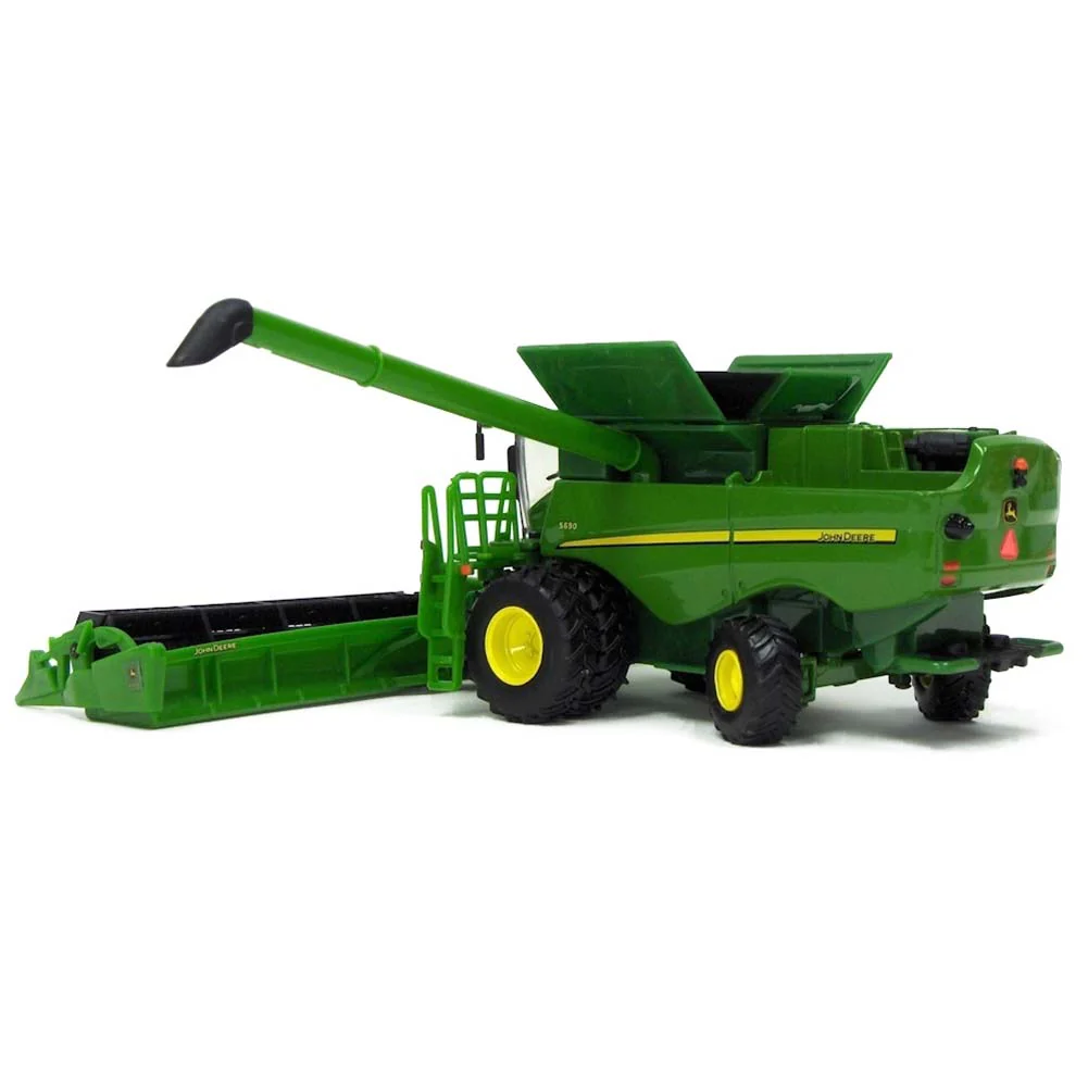 1/64 John Deere S690 Combine with Corn & Grain Heads, ERTL Authentics #3 - Image 3