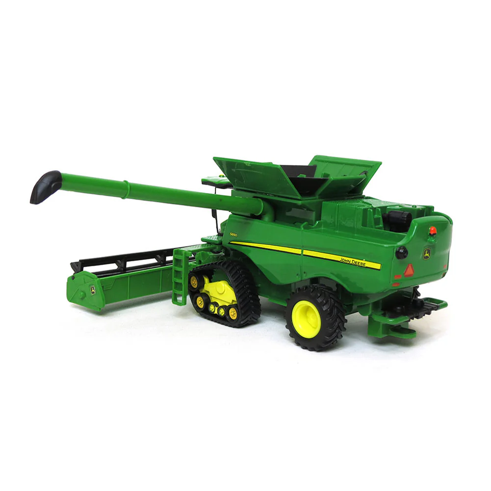 1/64 John Deere S690 Tracked Combine with Corn Head, Grain Head & Cart - Image 7