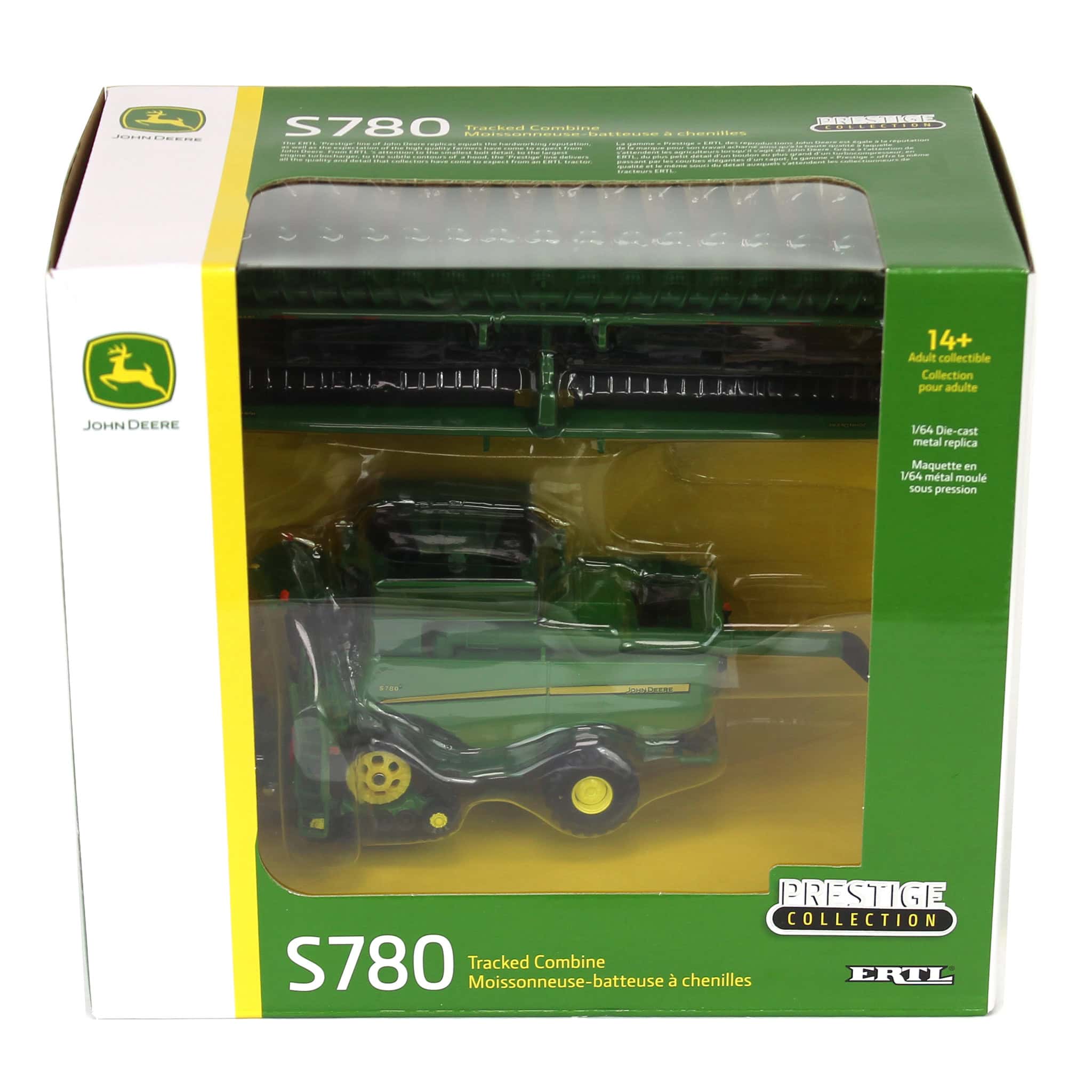 1/64 John Deere S780 Tracked Combine with Corn Head & Grain Head, ERTL Prestige Collection - Image 10