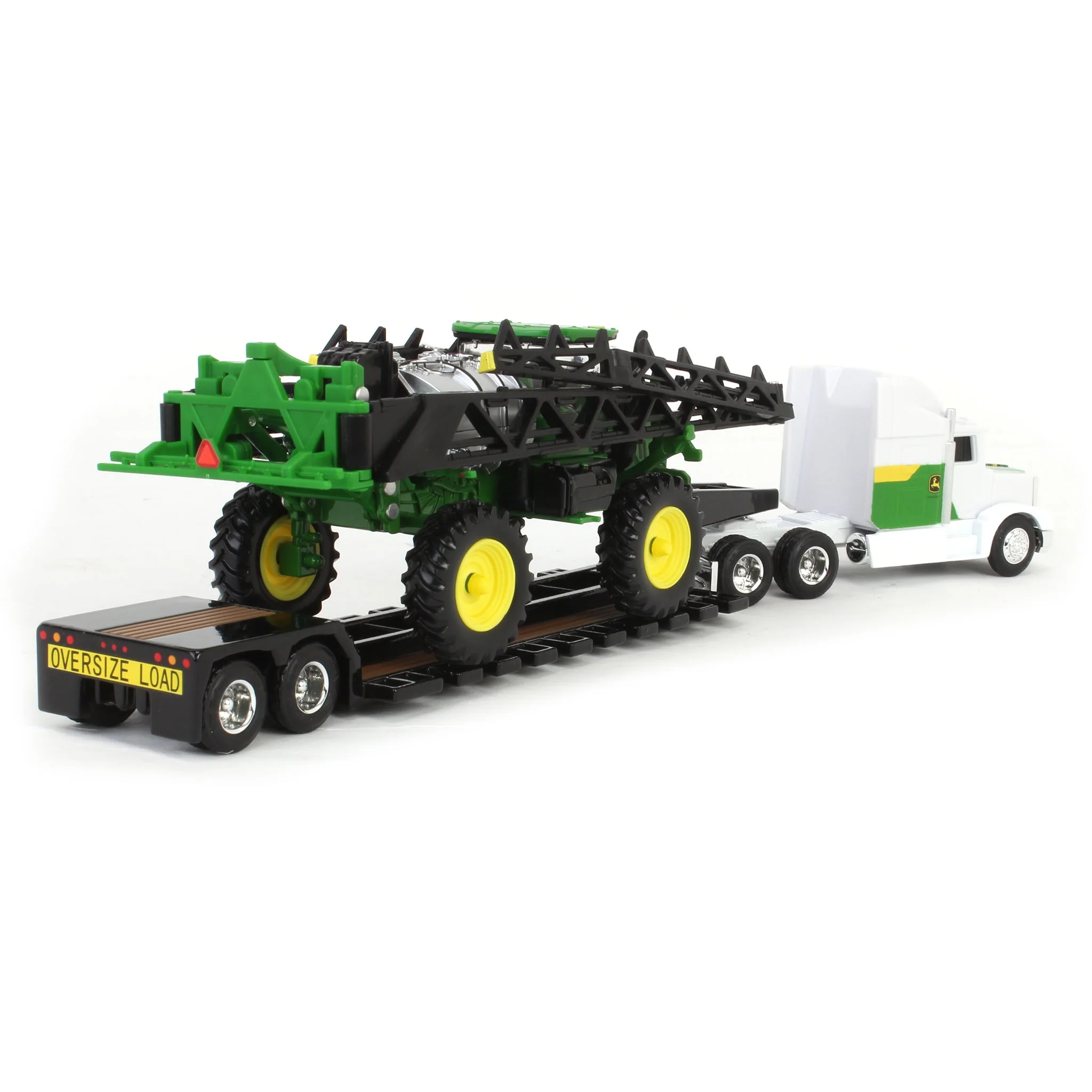 1/64 John Deere 612R Sprayer with Semi Truck & Lowboy Trailer, ERTL Replica Play - Image 3