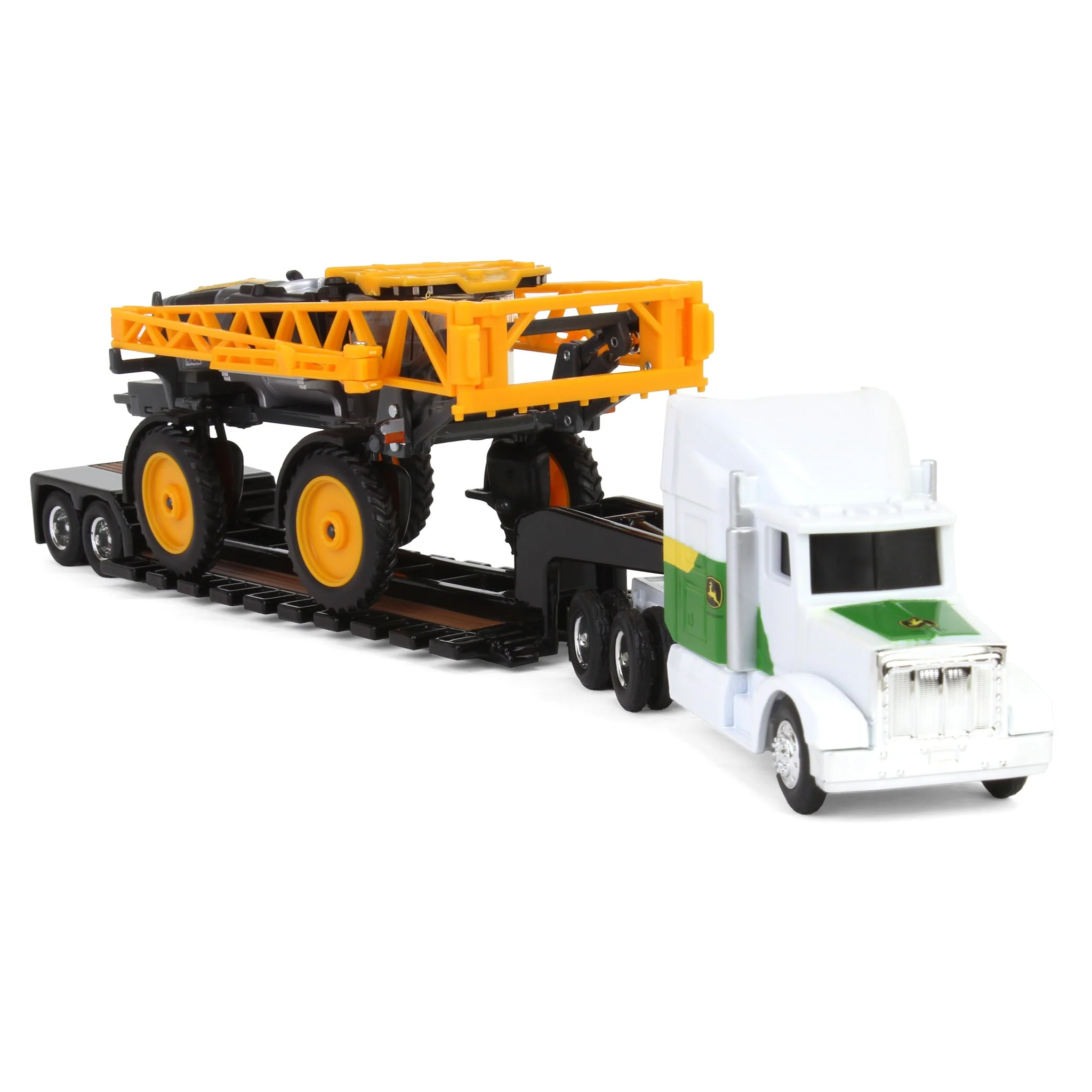 1/64 John Deere Semi with Lowboy Trailer & Hagie STS12 Sprayer - Image 2