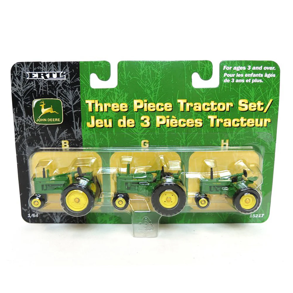 1/64 John Deere B, G & H Tractor Set by ERTL