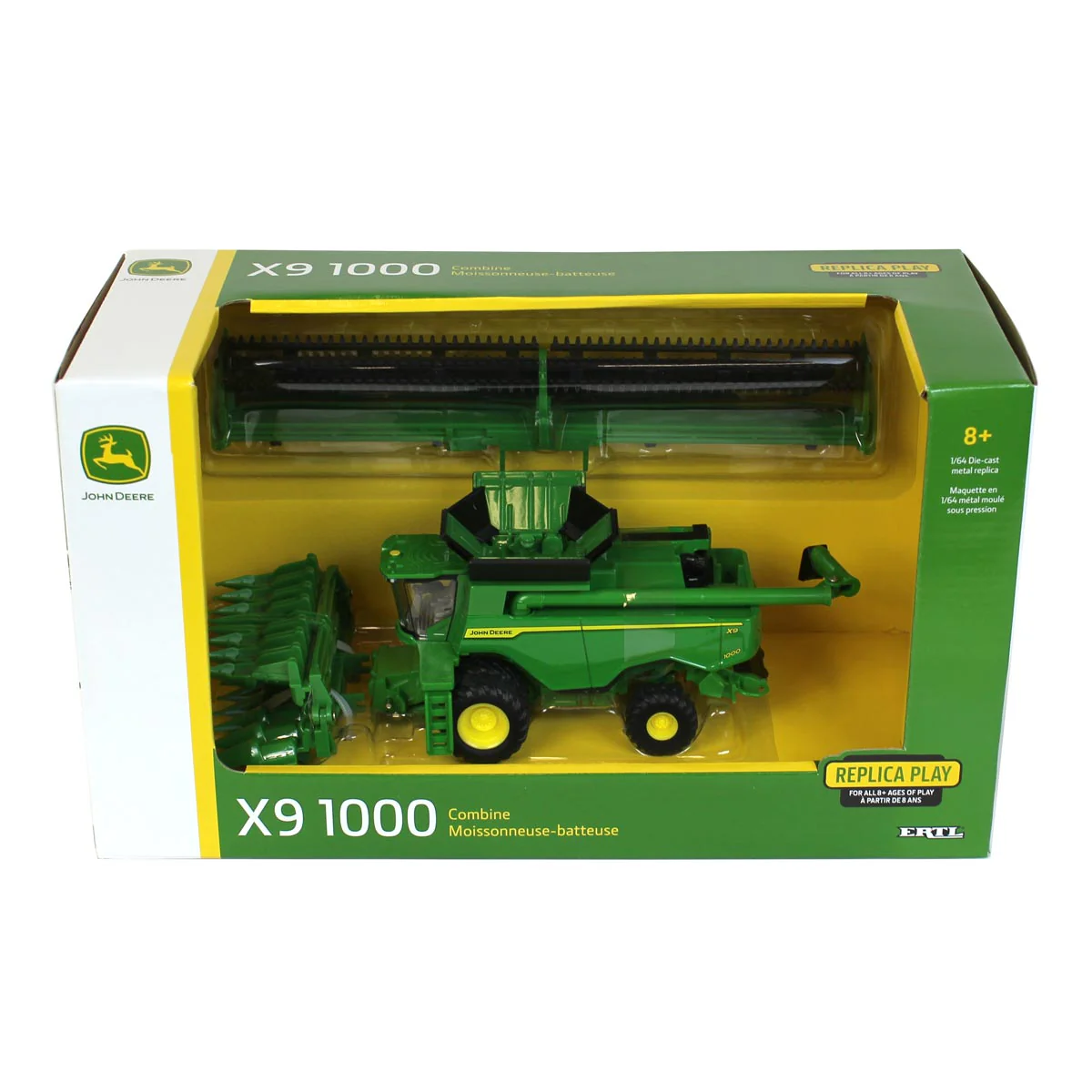1/64 John Deere X9 1000 Combine with Corn Head & Grain Head, ERTL Replica Play - Image 6