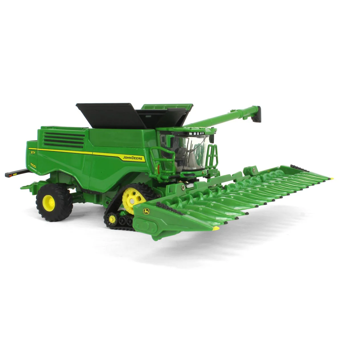 1/64 John Deere X9 1100 Combine with Front Tracks, Draper Head & Corn Head, ERTL Prestige Collection - Image 7