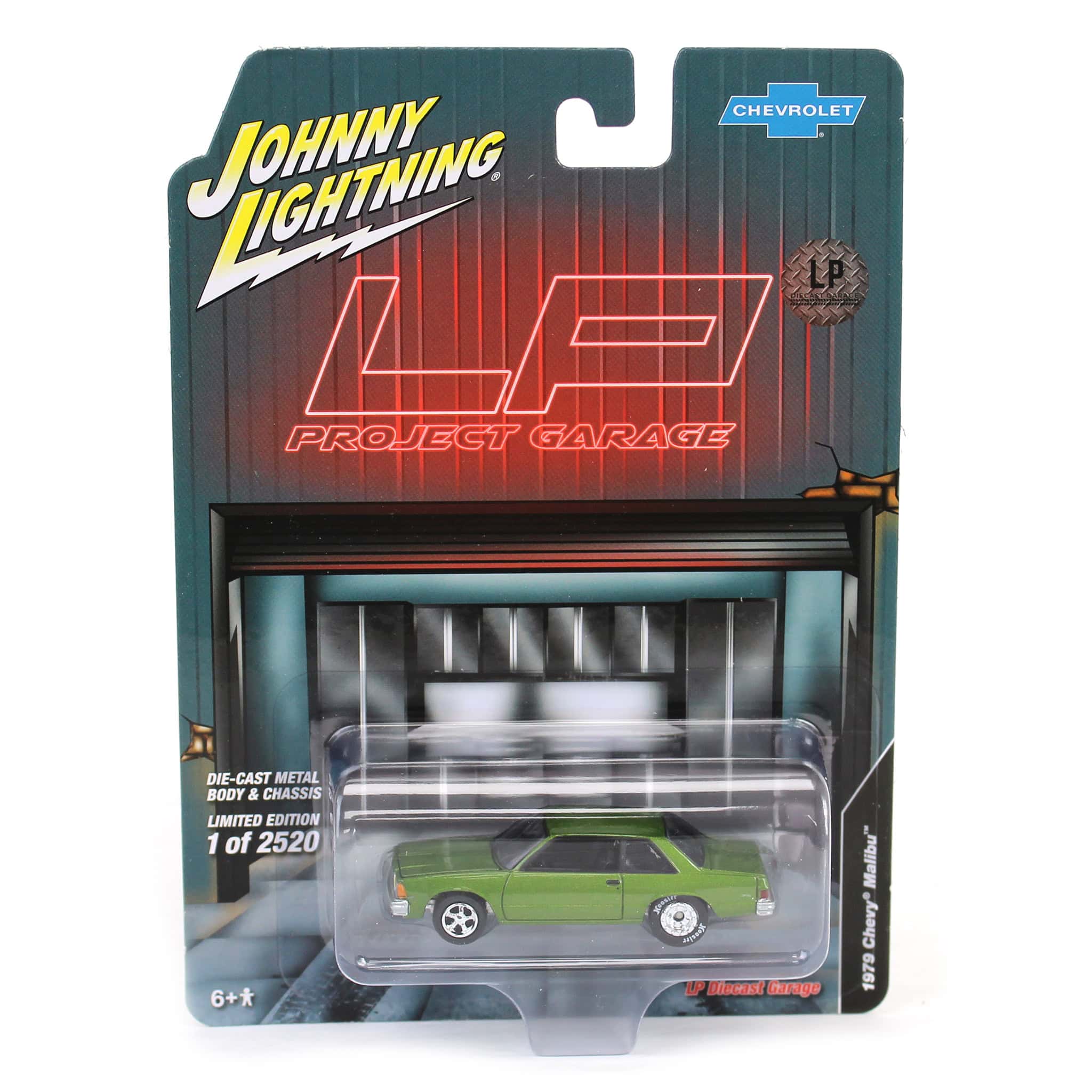 1/64 Johnny Lightning 1979 Chevrolet Malibu, Jungle Green, LP Diecast Garage Exclusive