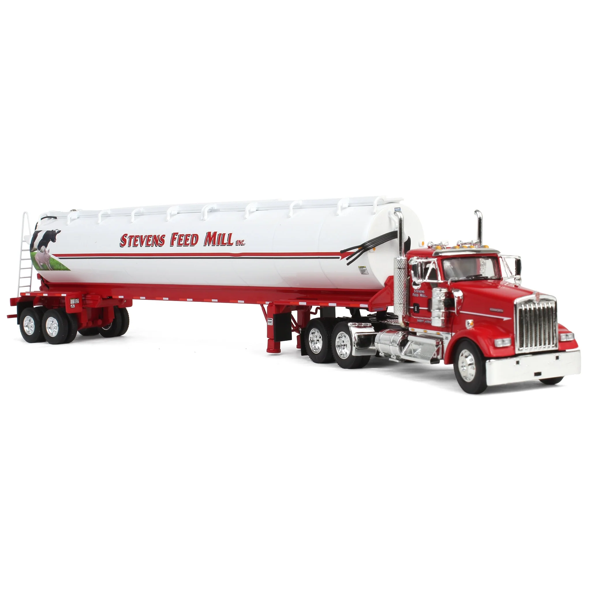 1/64 Kenworth Semi Truck with Walinga Feed Trailer, Stevens Feed Mill (Pennsylvania), DCP by First Gear - Image 2
