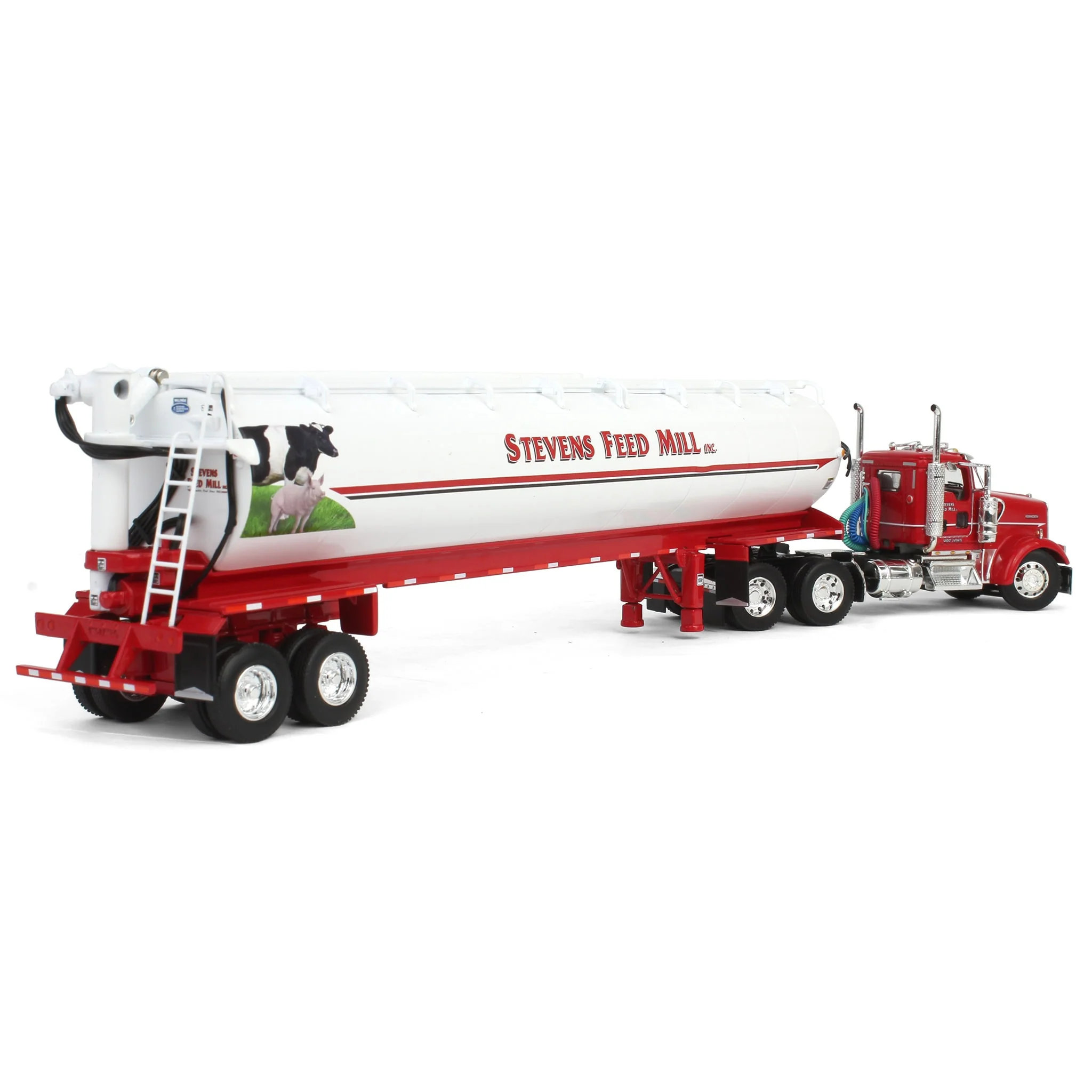 1/64 Kenworth Semi Truck with Walinga Feed Trailer, Stevens Feed Mill (Pennsylvania), DCP by First Gear - Image 3