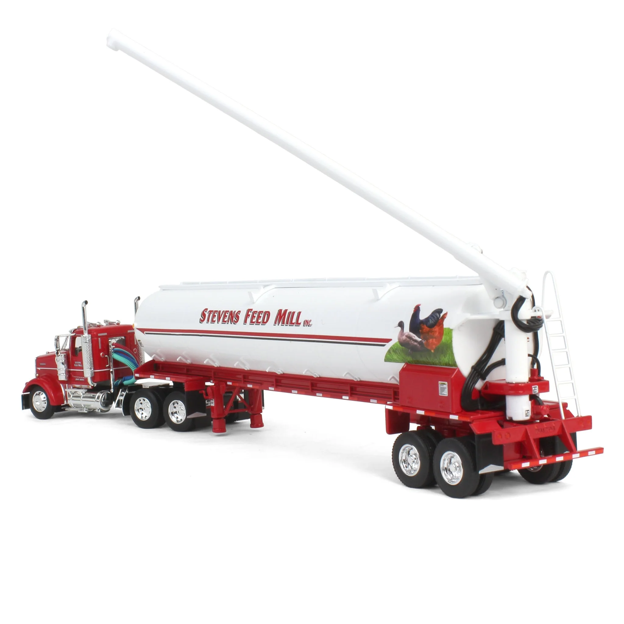 1/64 Kenworth Semi Truck with Walinga Feed Trailer, Stevens Feed Mill (Pennsylvania), DCP by First Gear - Image 4