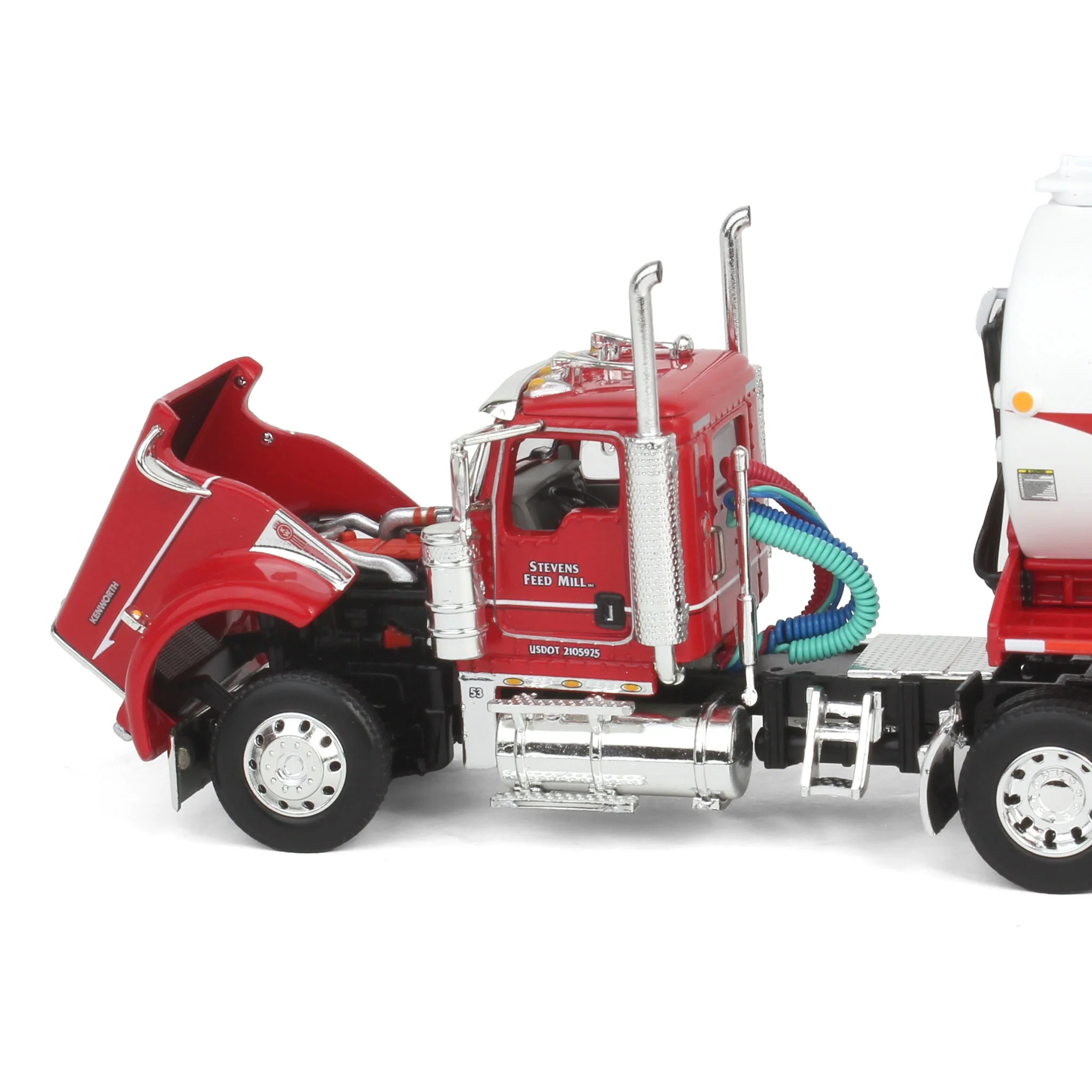 1/64 Kenworth Semi Truck with Walinga Feed Trailer, Stevens Feed Mill (Pennsylvania), DCP by First Gear - Image 5