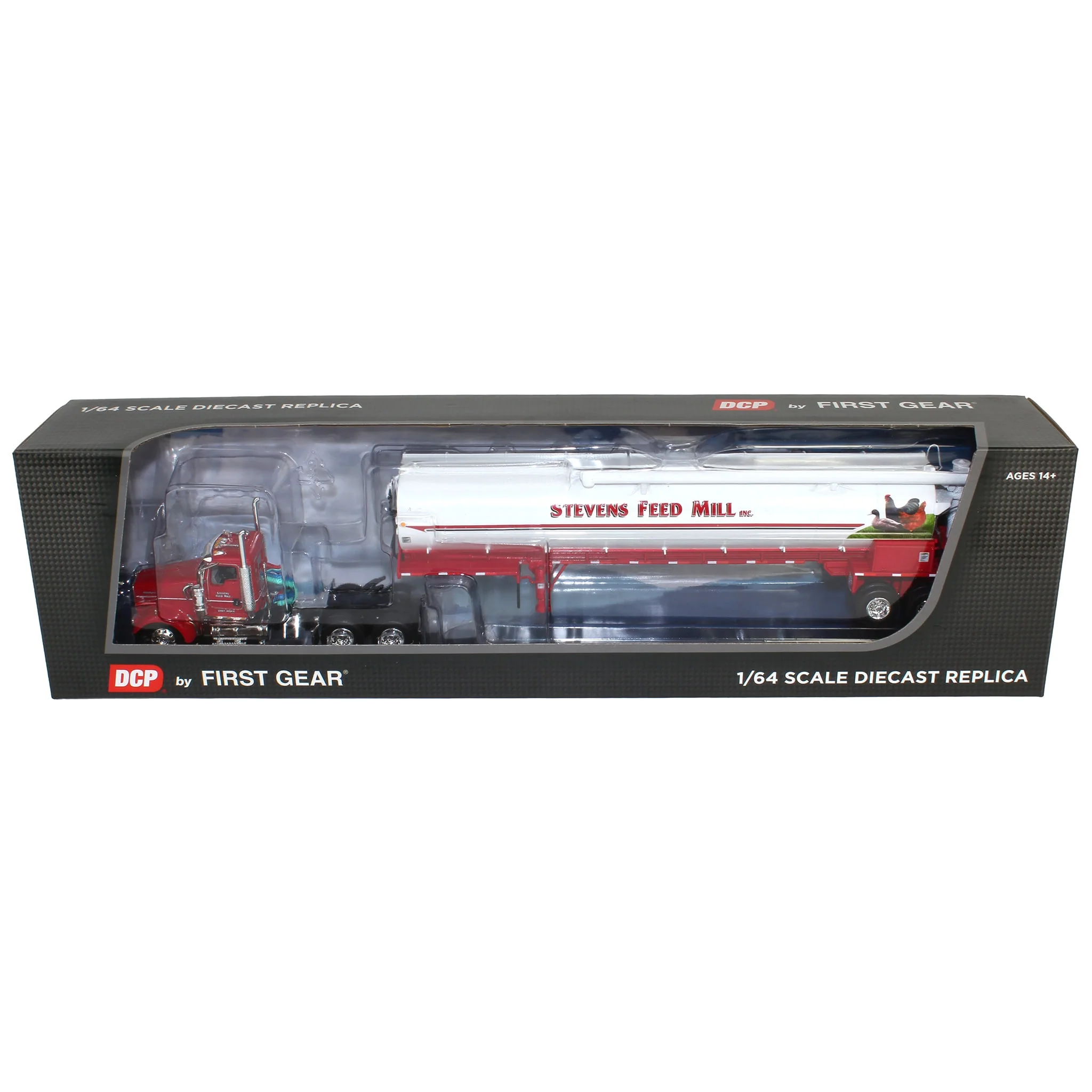 1/64 Kenworth Semi Truck with Walinga Feed Trailer, Stevens Feed Mill (Pennsylvania), DCP by First Gear - Image 6