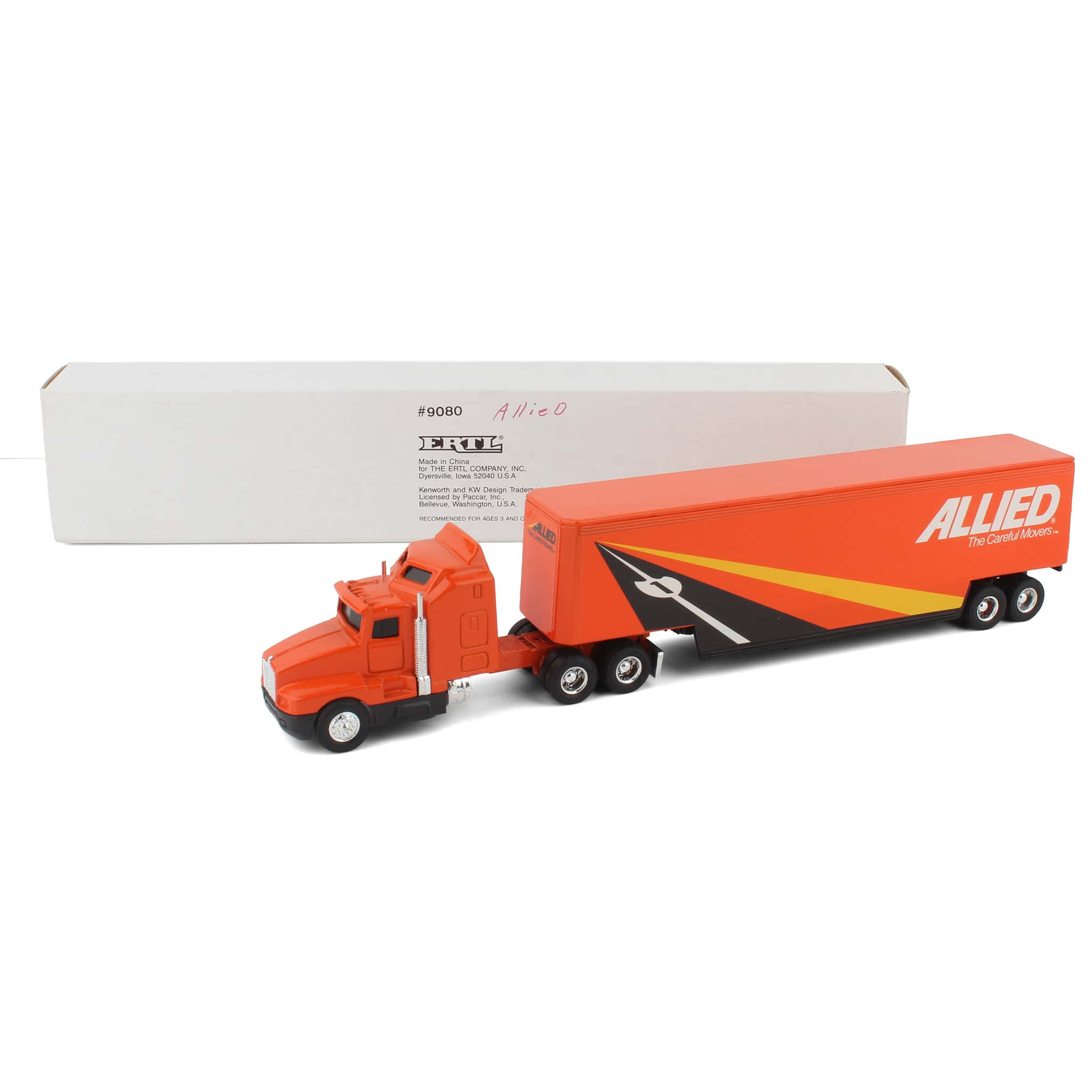 1/64 Kenworth T600A Semi Truck with Allied Movers Trailer by ERTL