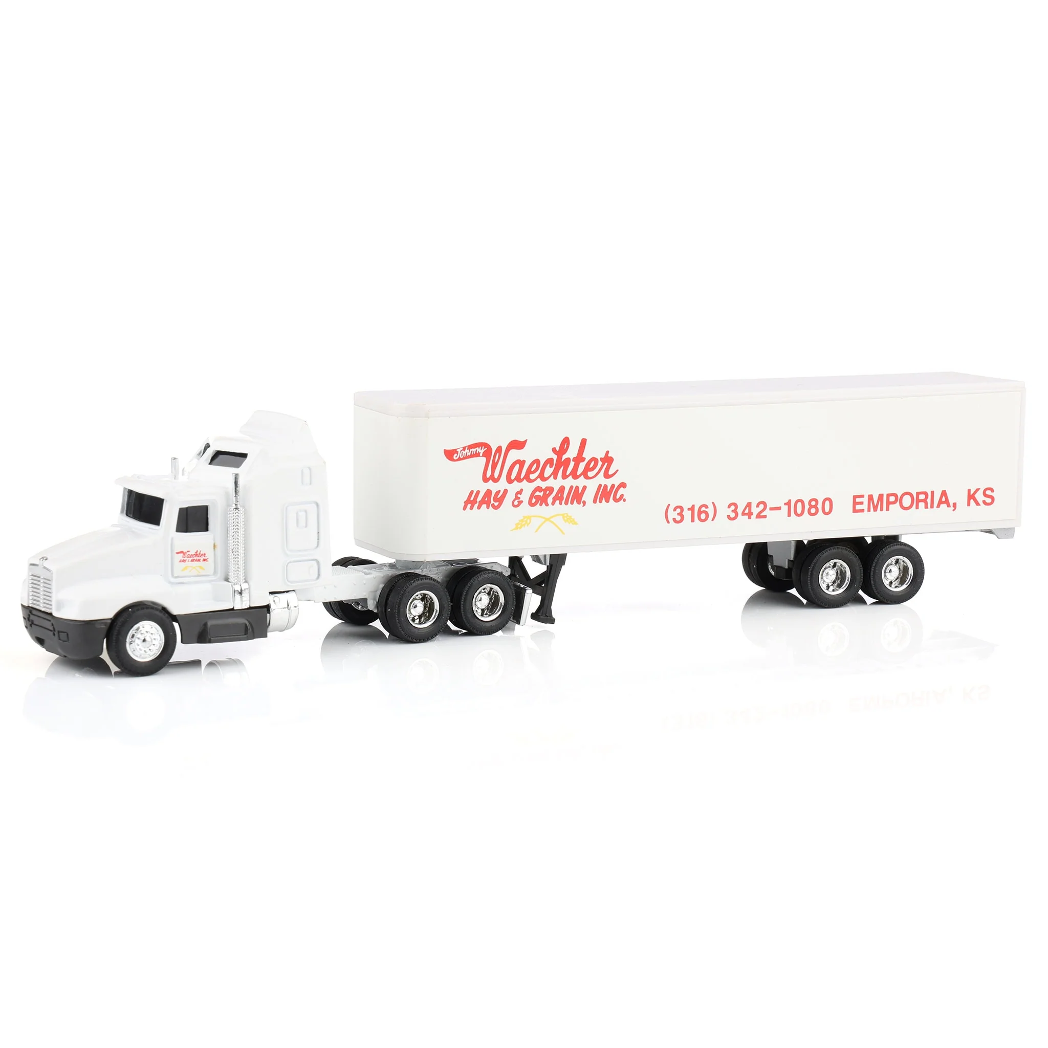 1/64 Kenworth T600A Semi Truck with Box Trailer, Johnny Waechter Hay & Grain, Inc