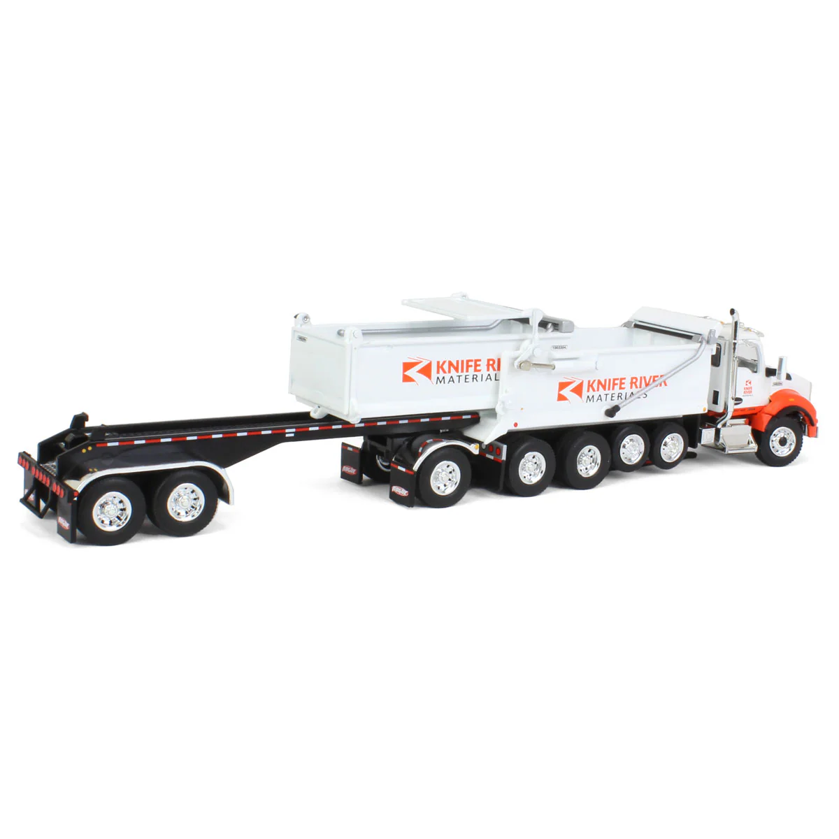 1/64 Kenworth T880 Dump with Dolly & Rogue Tandem Dump Trailer, Knife River, 2021 Nat'l Toy Truck 'N Construction - Image 3