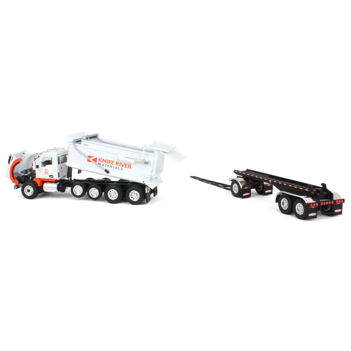 1/64 Kenworth T880 Dump with Dolly & Rogue Tandem Dump Trailer, Knife River, 2021 Nat'l Toy Truck 'N Construction - Image 4