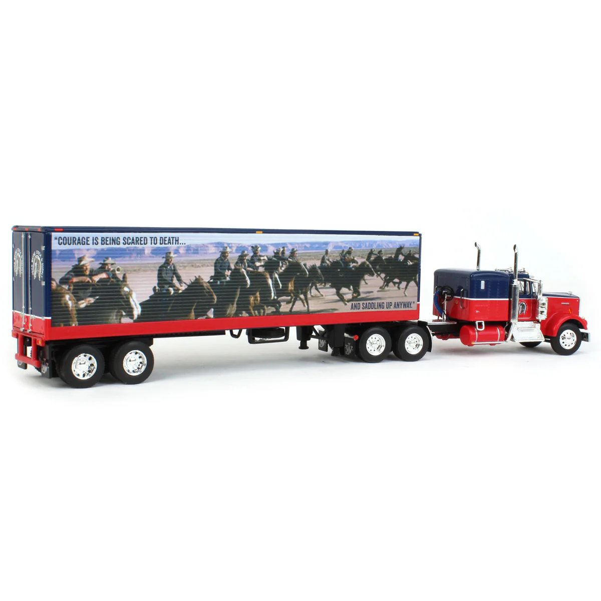 1/64 Kenworth W900A Semi Truck with 40ft Vintage Trailer, John Wayne Courage, DCP by First Gear - Image 3