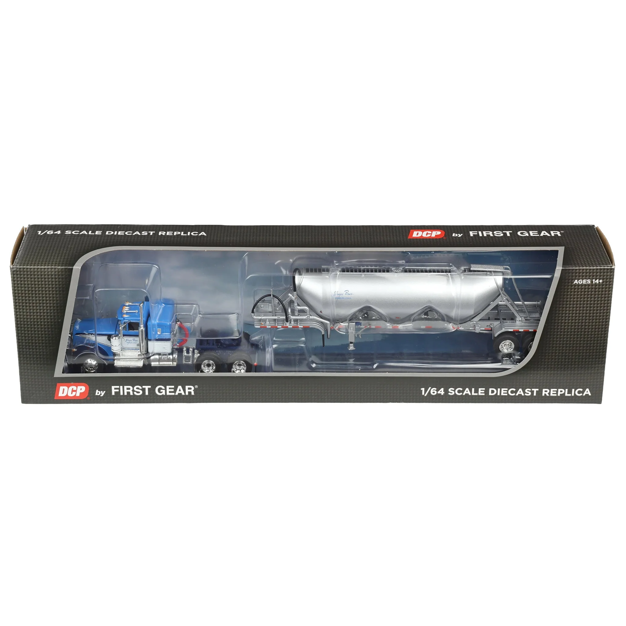 1/64 Kenworth W900A Semi Truck with Heil 3-Hopper Pneumatic Tanker, Shupe Bros Trucking, DCP by First Gear - Image 6