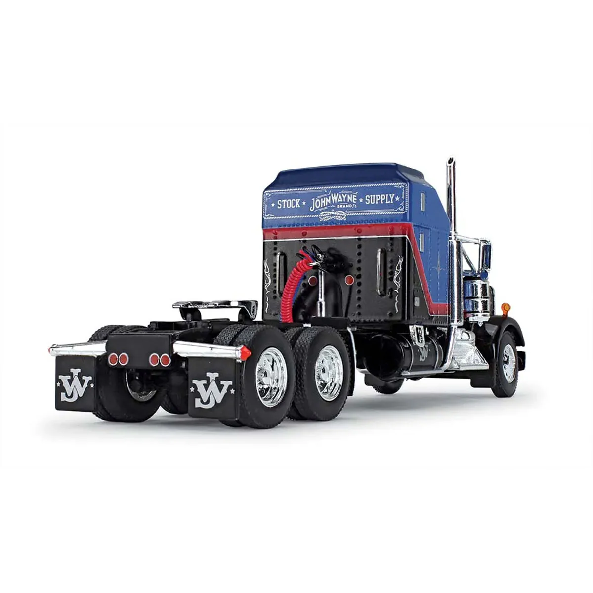 1/64 Kenworth W900A Semi Truck with Wilson Silverstar Livestock Trailer, John Wayne Cattle Co, DCP by First Gear - Image 5