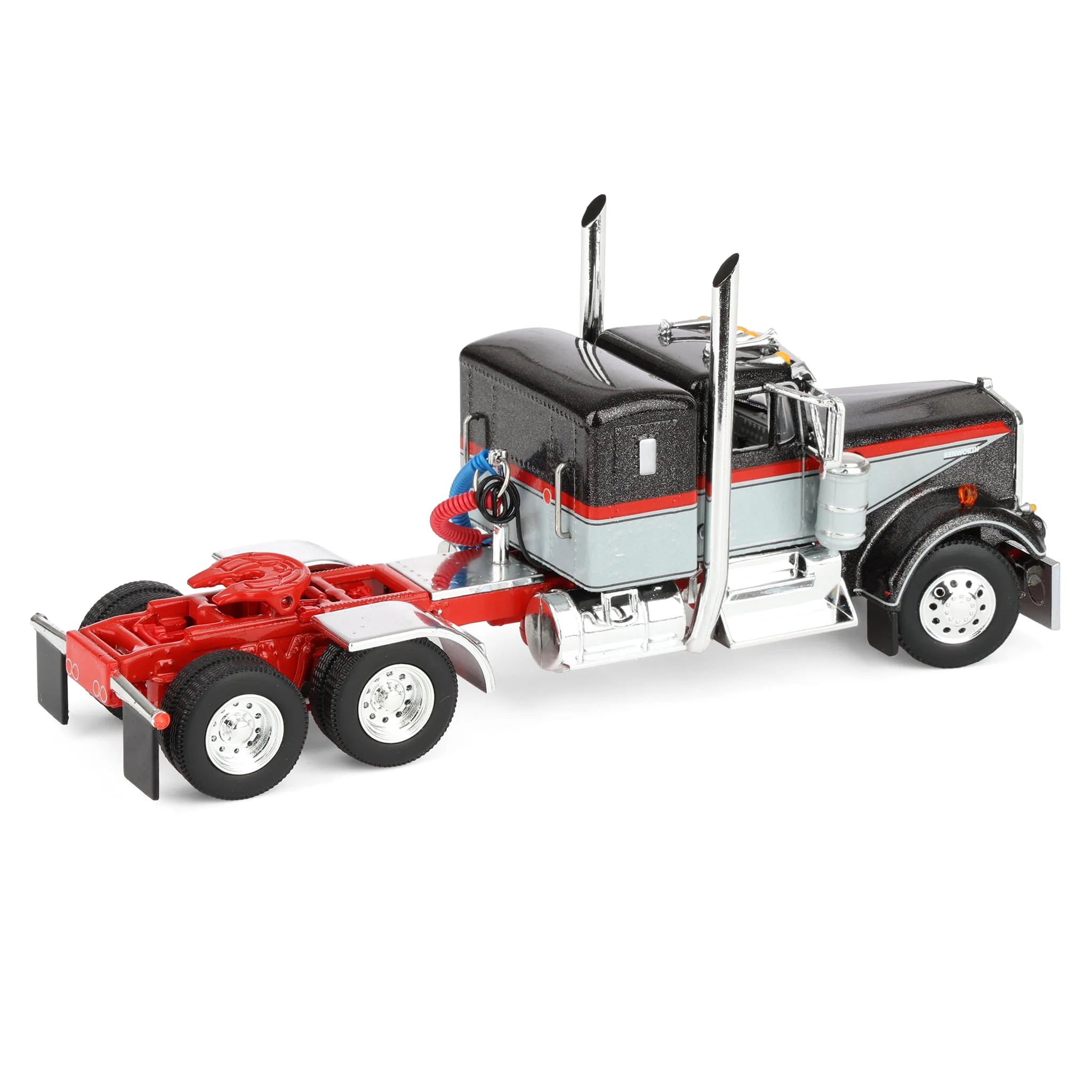 1/64 Kenworth W900A Semi Truck with 43ft Wilson Pacesetter Grain Trailer, Gray/Viper Red, DCP by First Gear - Image 6