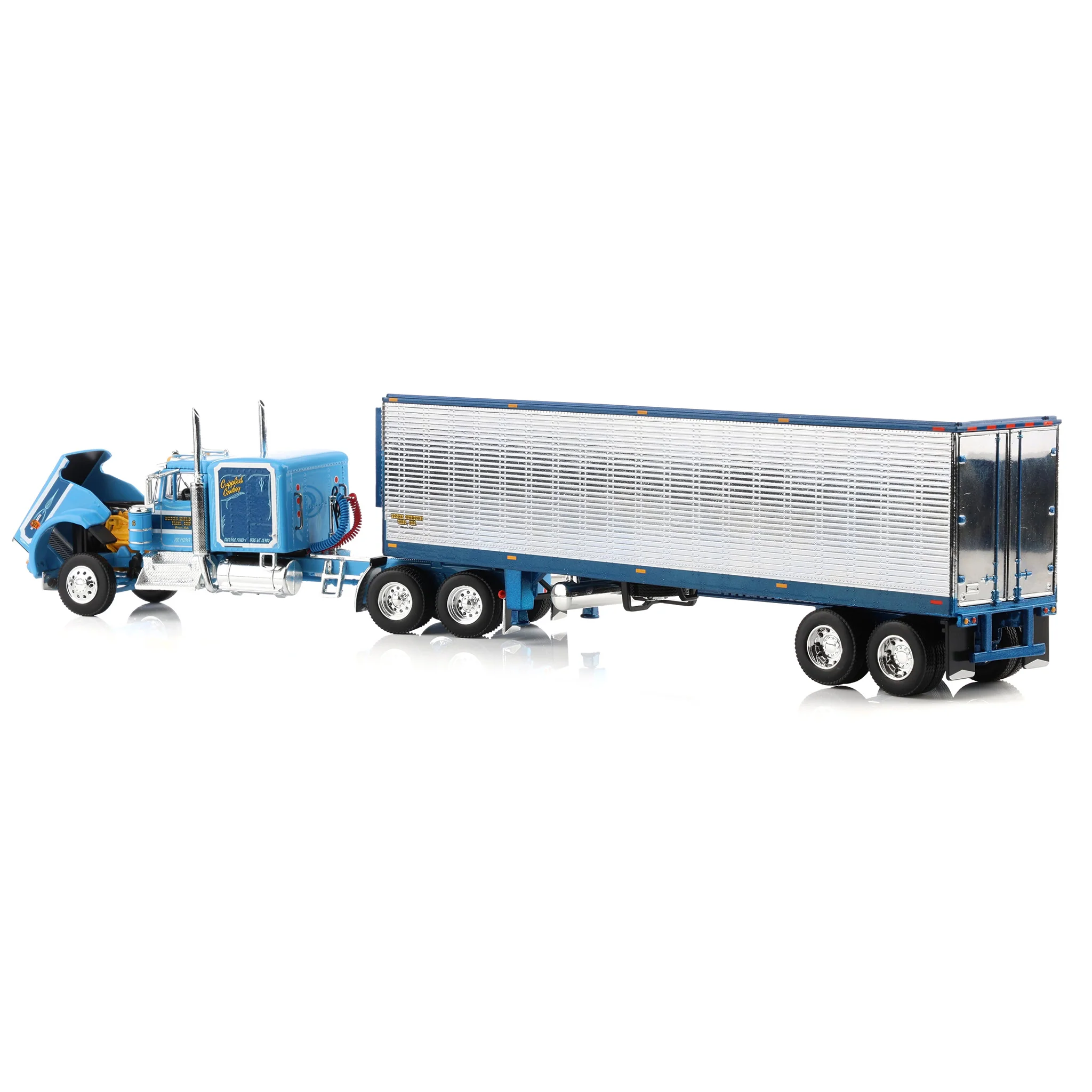 1/64 Kenworth W900A with Vintage Reefer Trailer, DCP by First Gear Legacy Series #2: Western Distributing "Crippled Cowboy" - Image 4