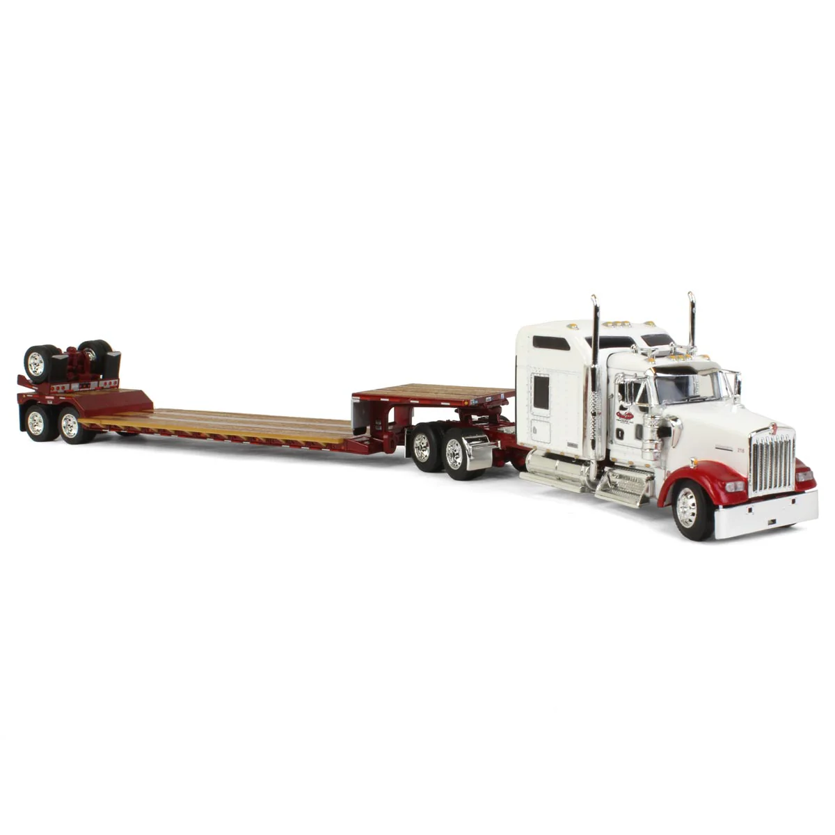 1/64 Kenworth W900L Semi Truck with Renegade Trailer & Flip Axle, Creepin Trucking, DCP by First Gear - Image 2