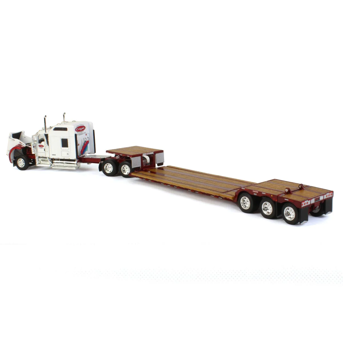 1/64 Kenworth W900L Semi Truck with Renegade Trailer & Flip Axle, Creepin Trucking, DCP by First Gear - Image 4