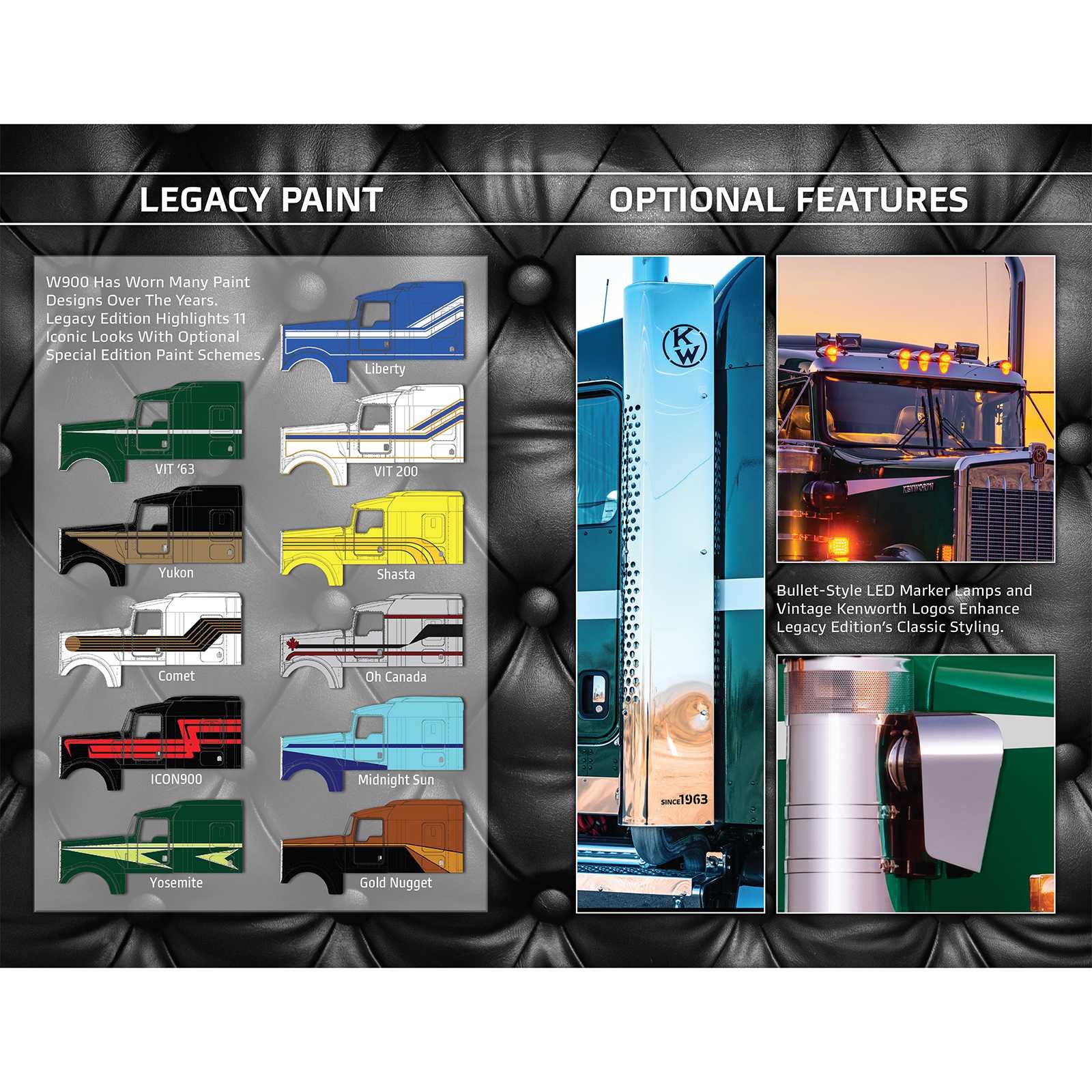 1/64 Kenworth W900L Legacy Edition Set with 11 Trucks, DCP by First Gear Limited Edition - Only 1,000 Made! - Image 6