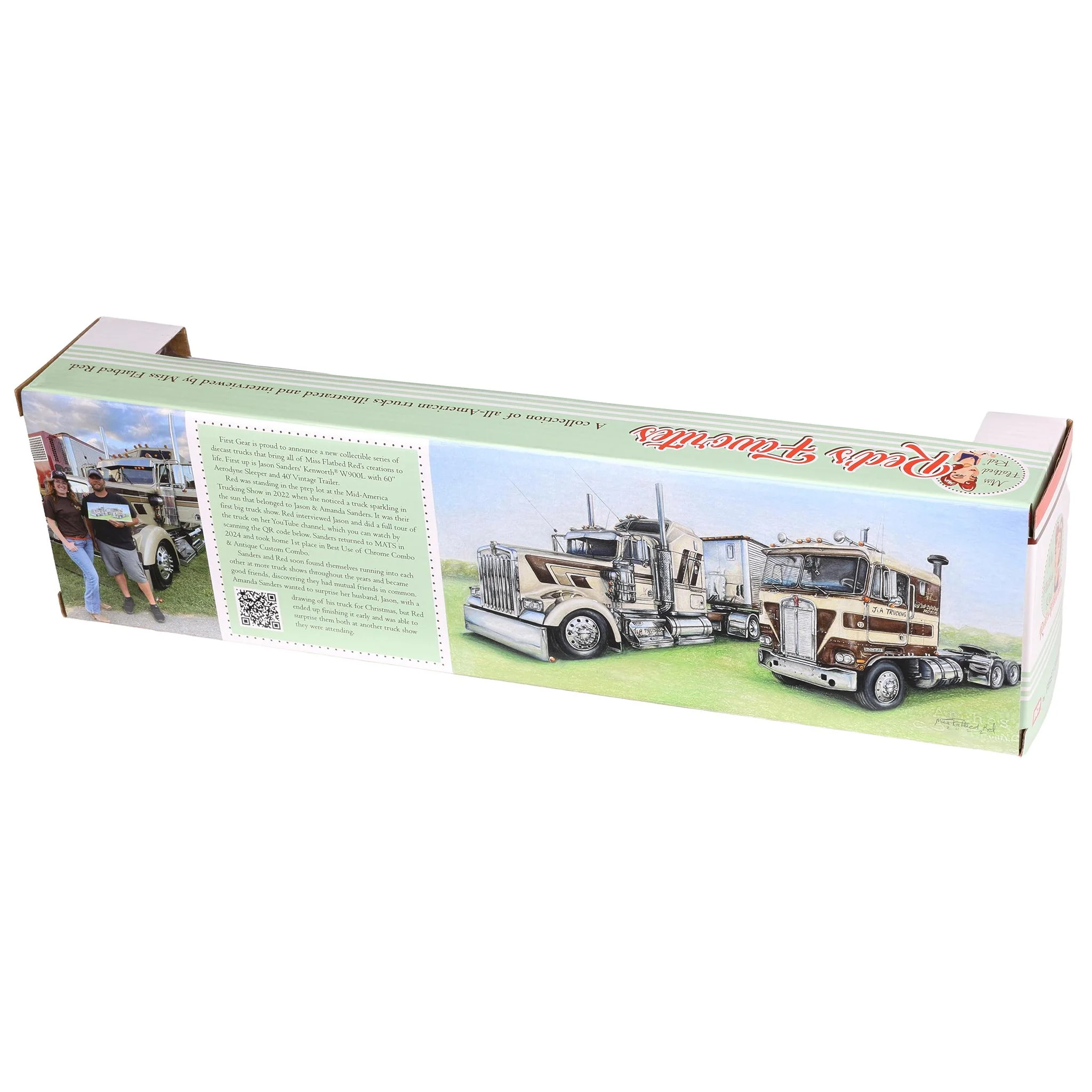 1/64 Kenworth W900L with 40ft Vintage Trailer, Red's Favorites #1: Jason Sanders, DCP by First Gear - Image 7