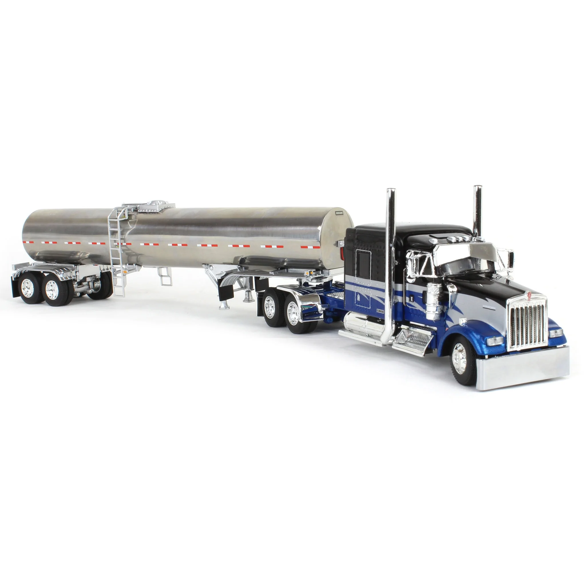 1/64 Kenworth W900L with 72in Aerocab Sleeper & Brenner Tanker, Blue, Black & Silver, DCP by First Gear Limited Edition - Image 2