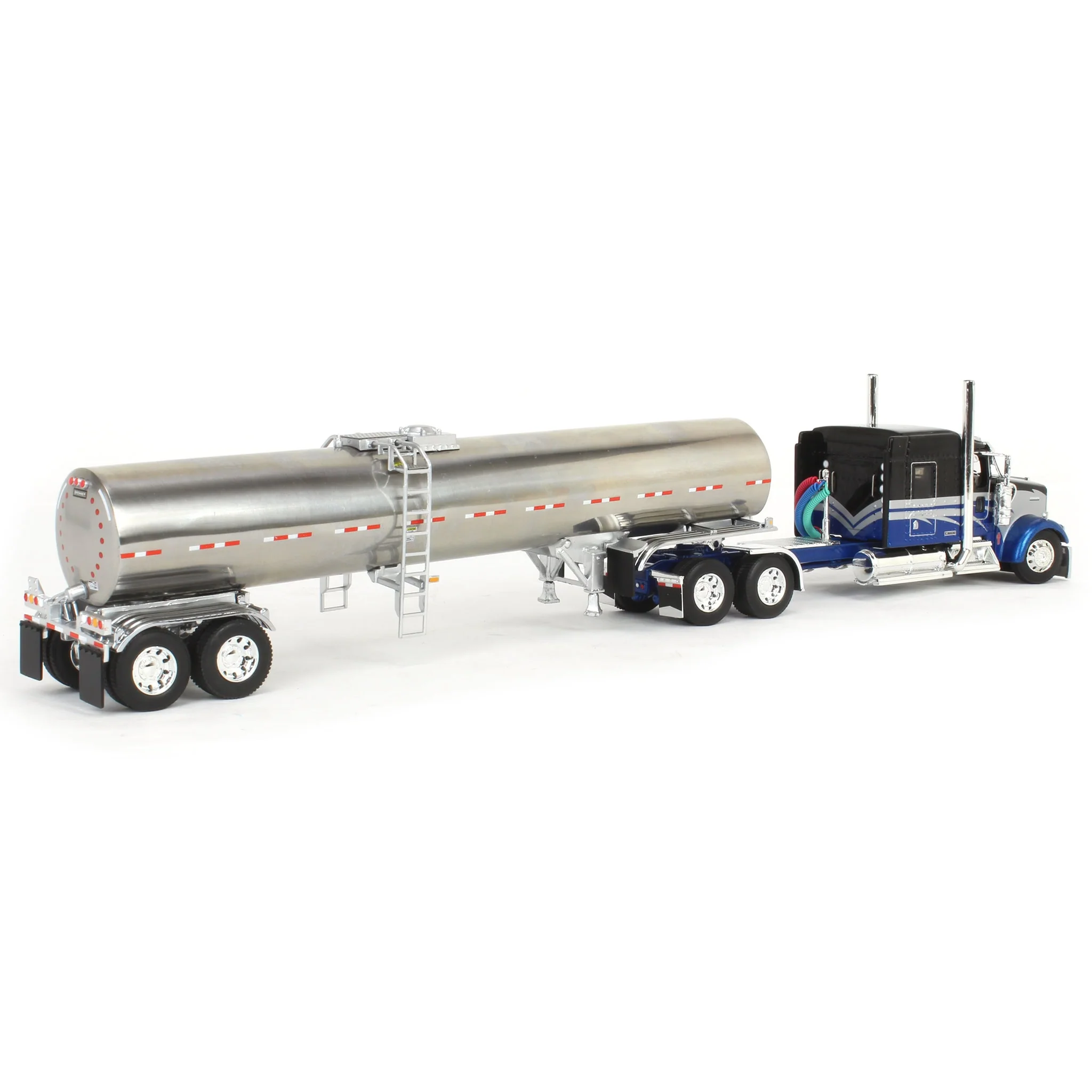 1/64 Kenworth W900L with 72in Aerocab Sleeper & Brenner Tanker, Blue, Black & Silver, DCP by First Gear Limited Edition - Image 3