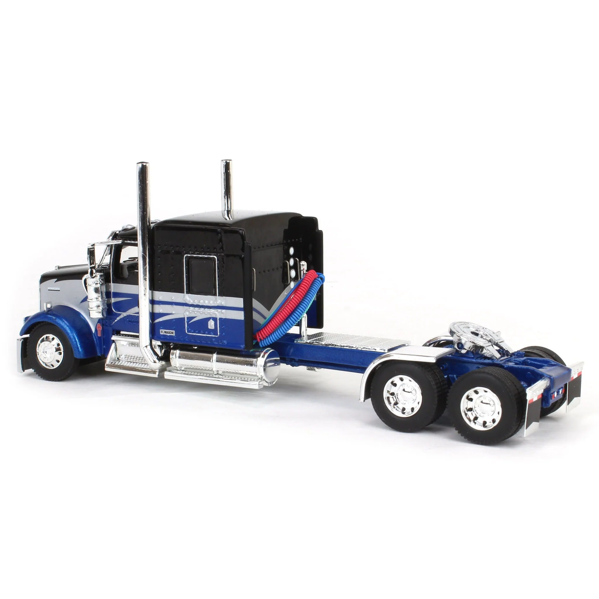 1/64 Kenworth W900L with 72in Aerocab Sleeper & Brenner Tanker, Blue, Black & Silver, DCP by First Gear Limited Edition - Image 5