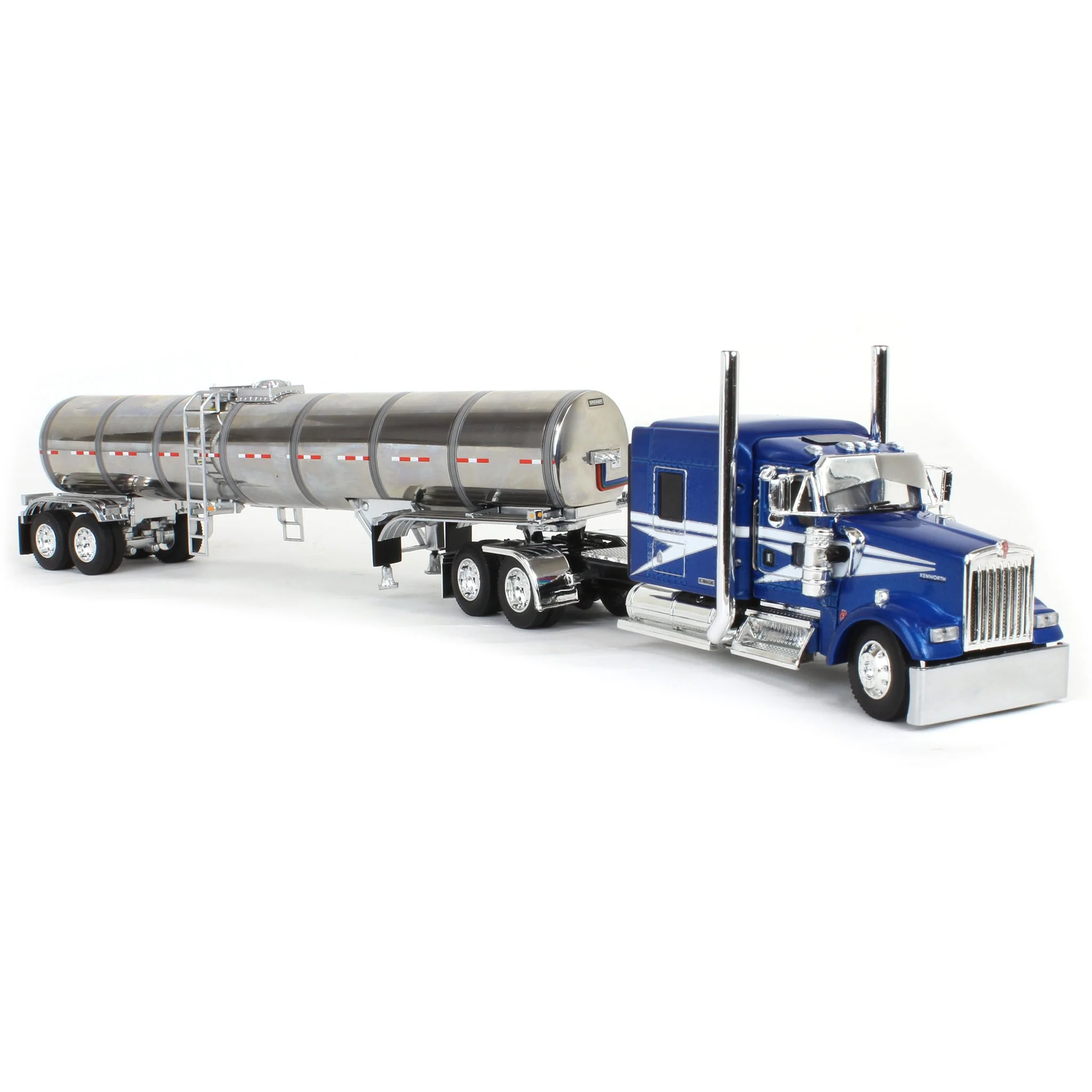 1/64 Kenworth W900L with 72in Aerocab Sleeper & Brenner Tanker, Blue & White, DCP by First Gear Limited Edition - Image 2