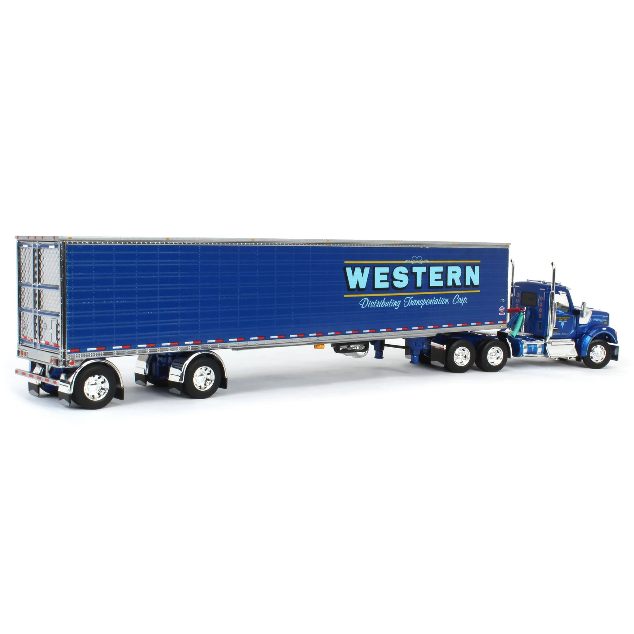 1/64 Kenworth W990 Day Cab with 53ft Utility Reefer Trailer, Western Distributing, DCP by First Gear - Image 3
