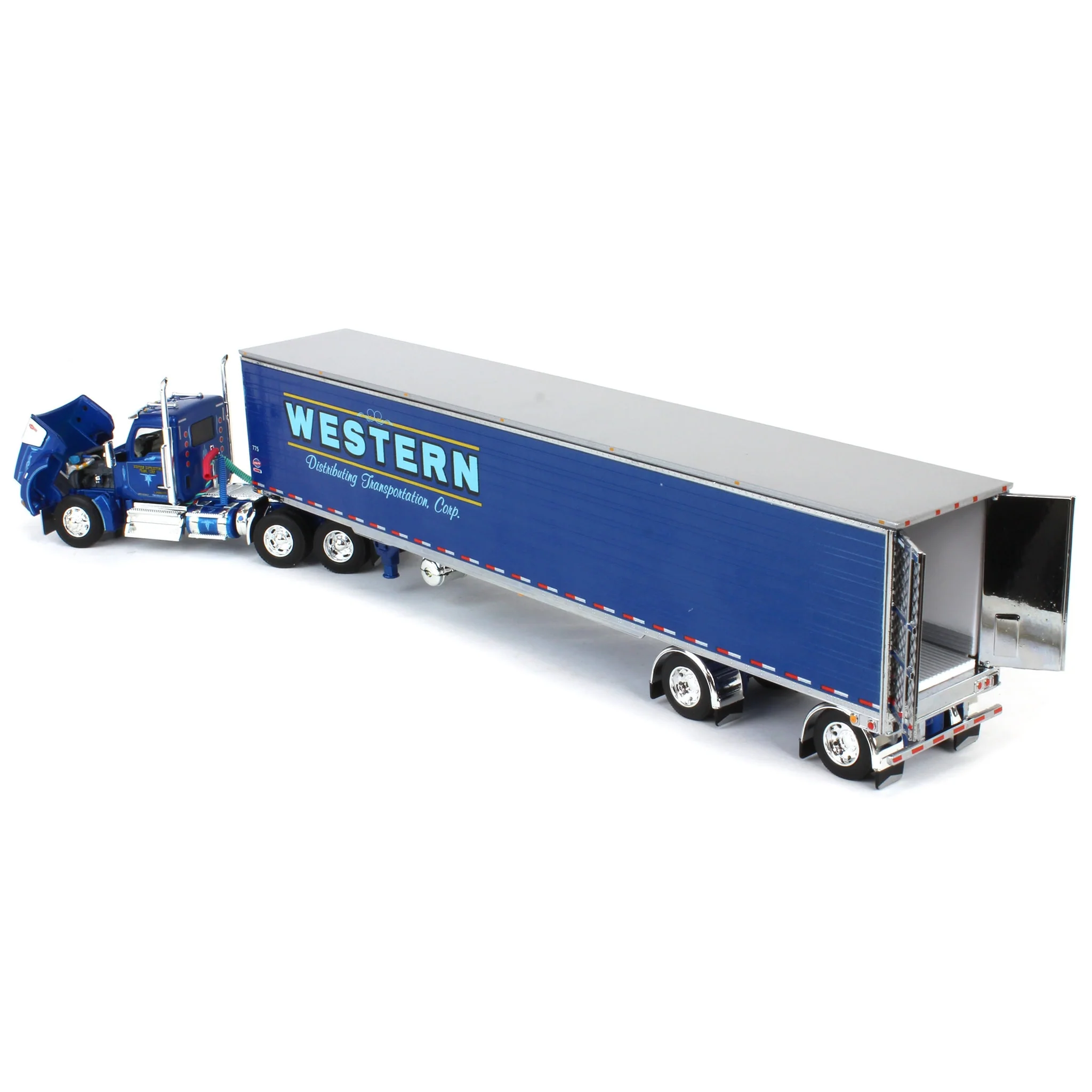 1/64 Kenworth W990 Day Cab with 53ft Utility Reefer Trailer, Western Distributing, DCP by First Gear - Image 4