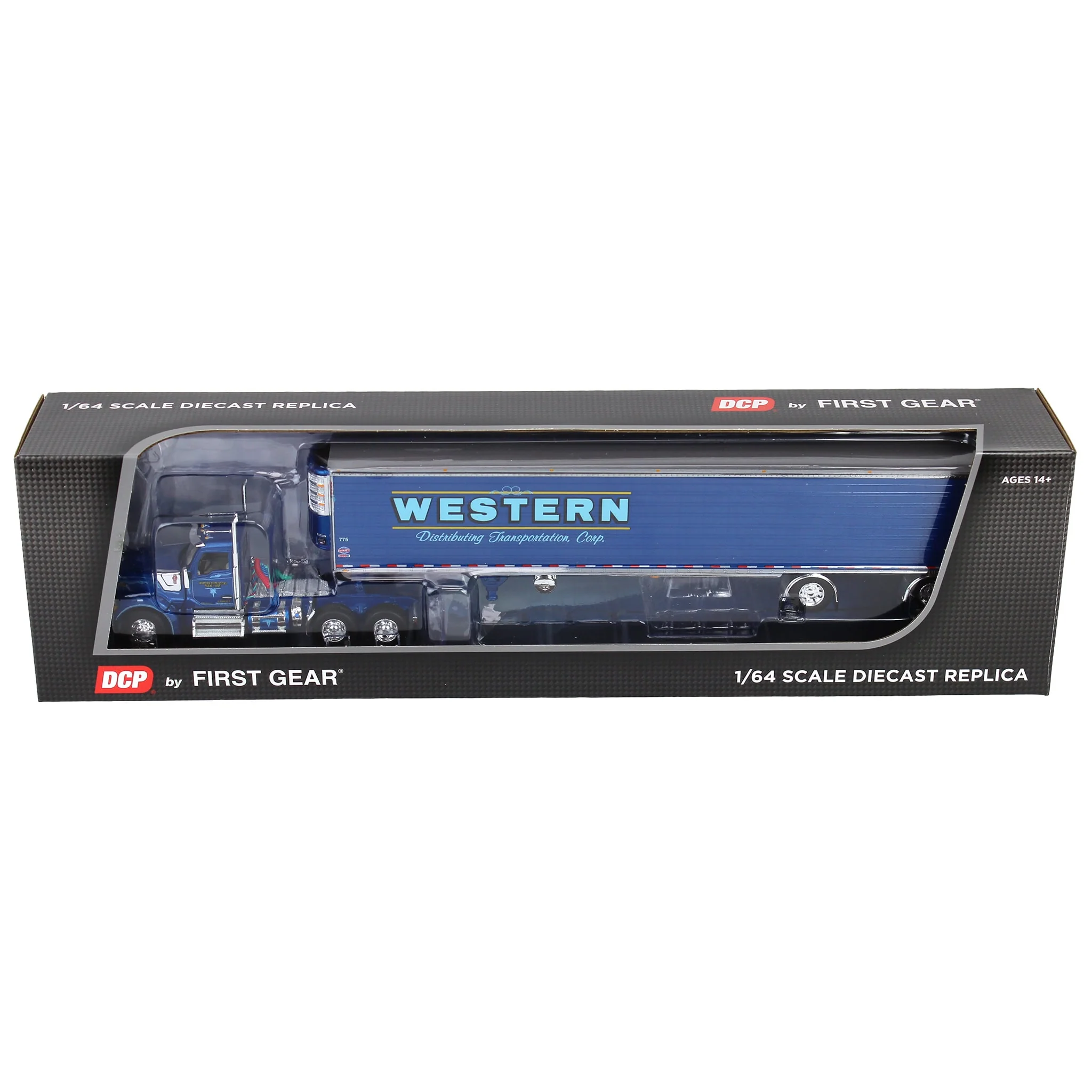 1/64 Kenworth W990 Day Cab with 53ft Utility Reefer Trailer, Western Distributing, DCP by First Gear - Image 5