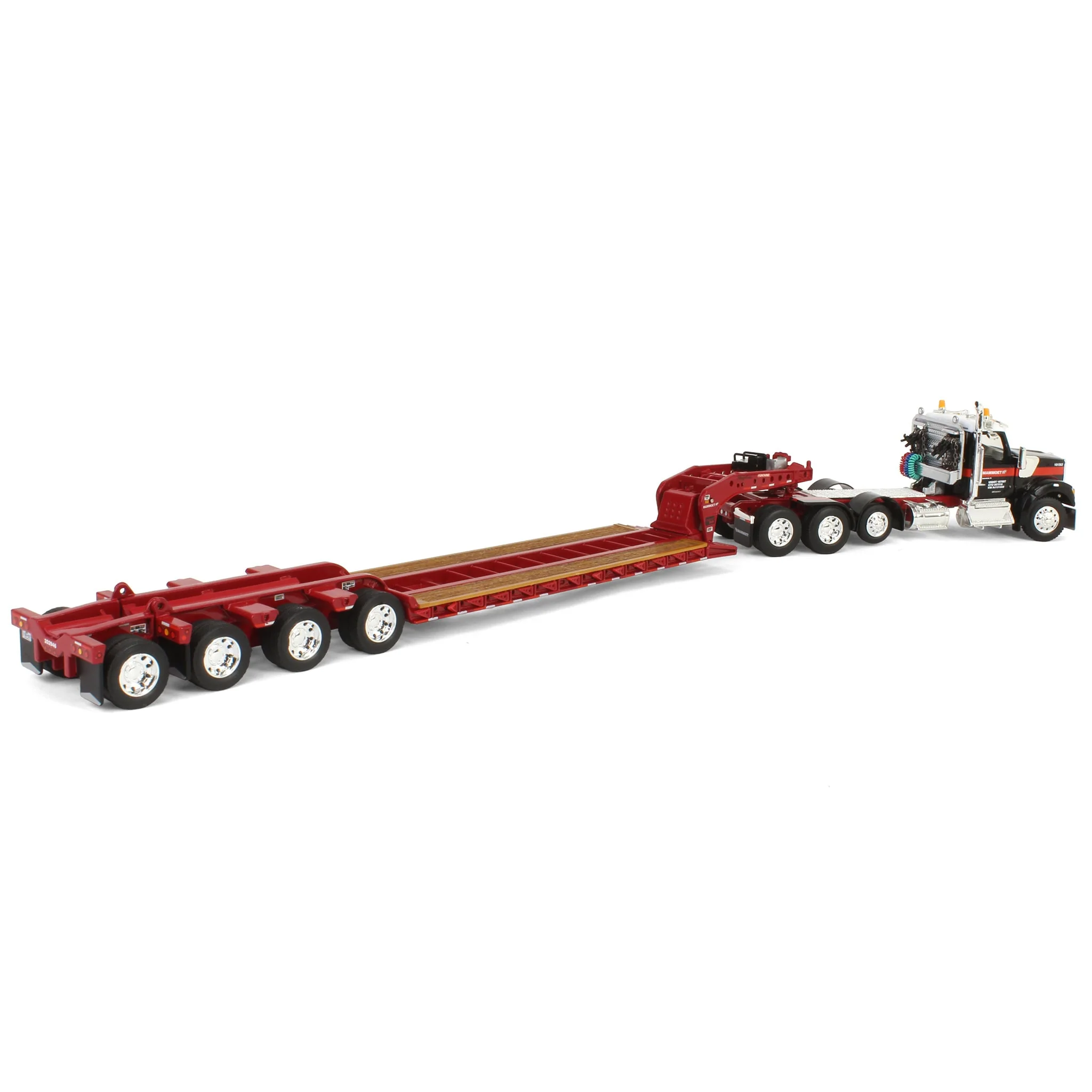 1/64 Kenworth W990 with Tri-axle Fontaine Magnitude Lowboy Trailer, Mammoet, DCP by First Gear - Image 3
