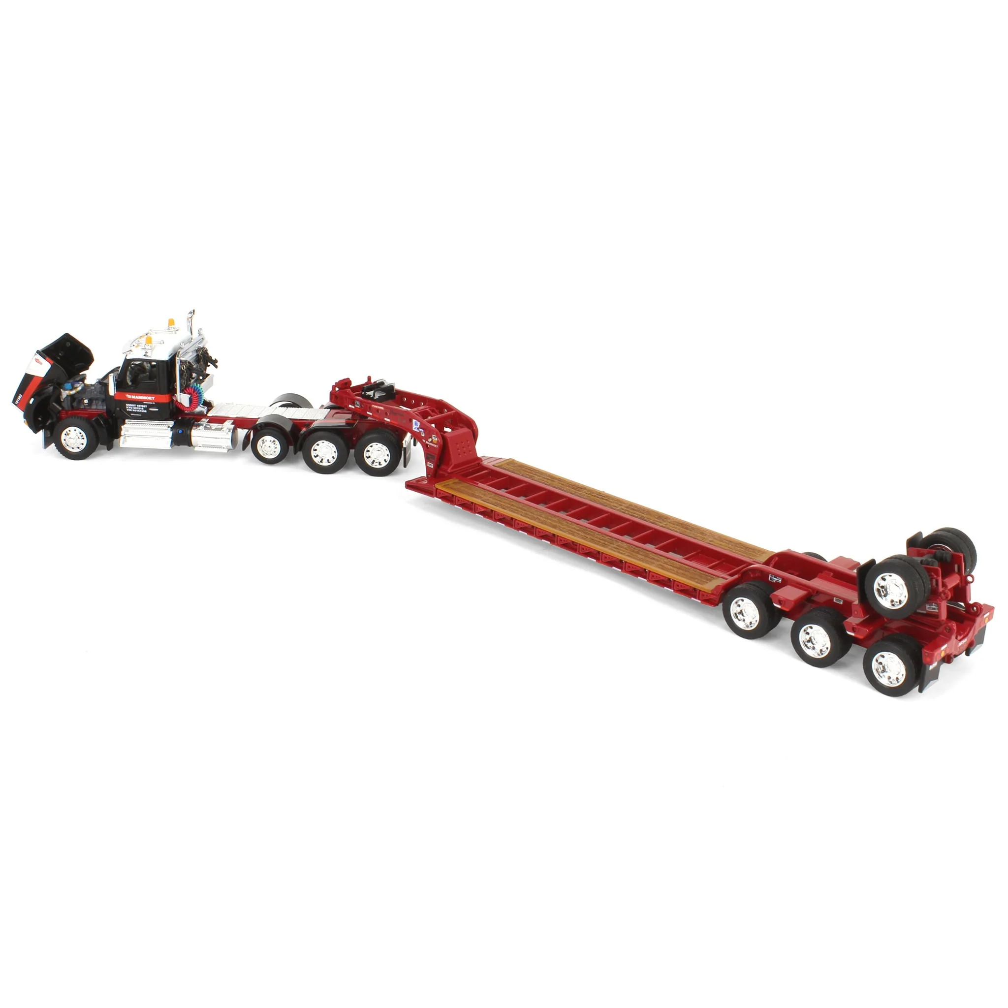 1/64 Kenworth W990 with Tri-axle Fontaine Magnitude Lowboy Trailer, Mammoet, DCP by First Gear - Image 4