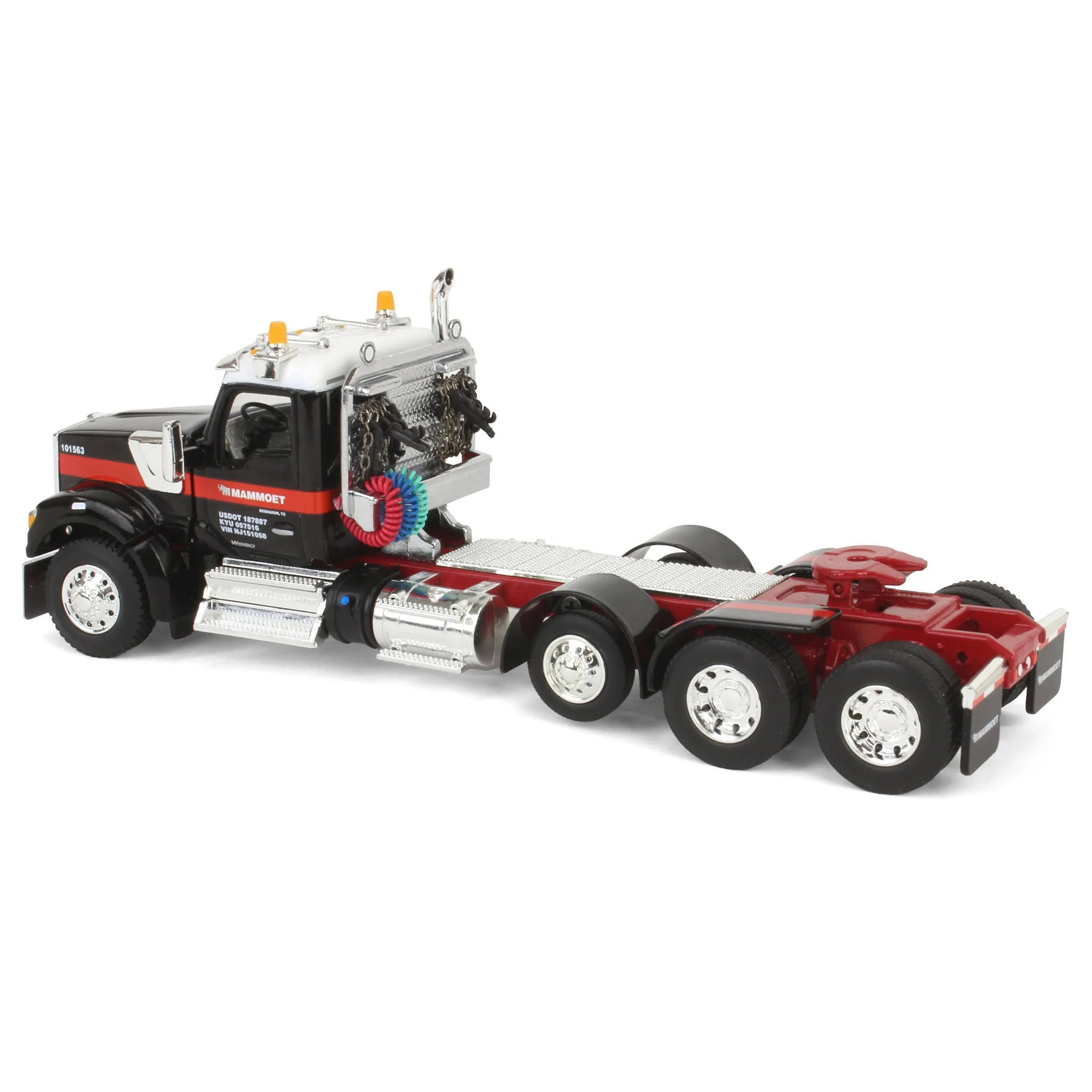 1/64 Kenworth W990 with Tri-axle Fontaine Magnitude Lowboy Trailer, Mammoet, DCP by First Gear - Image 5