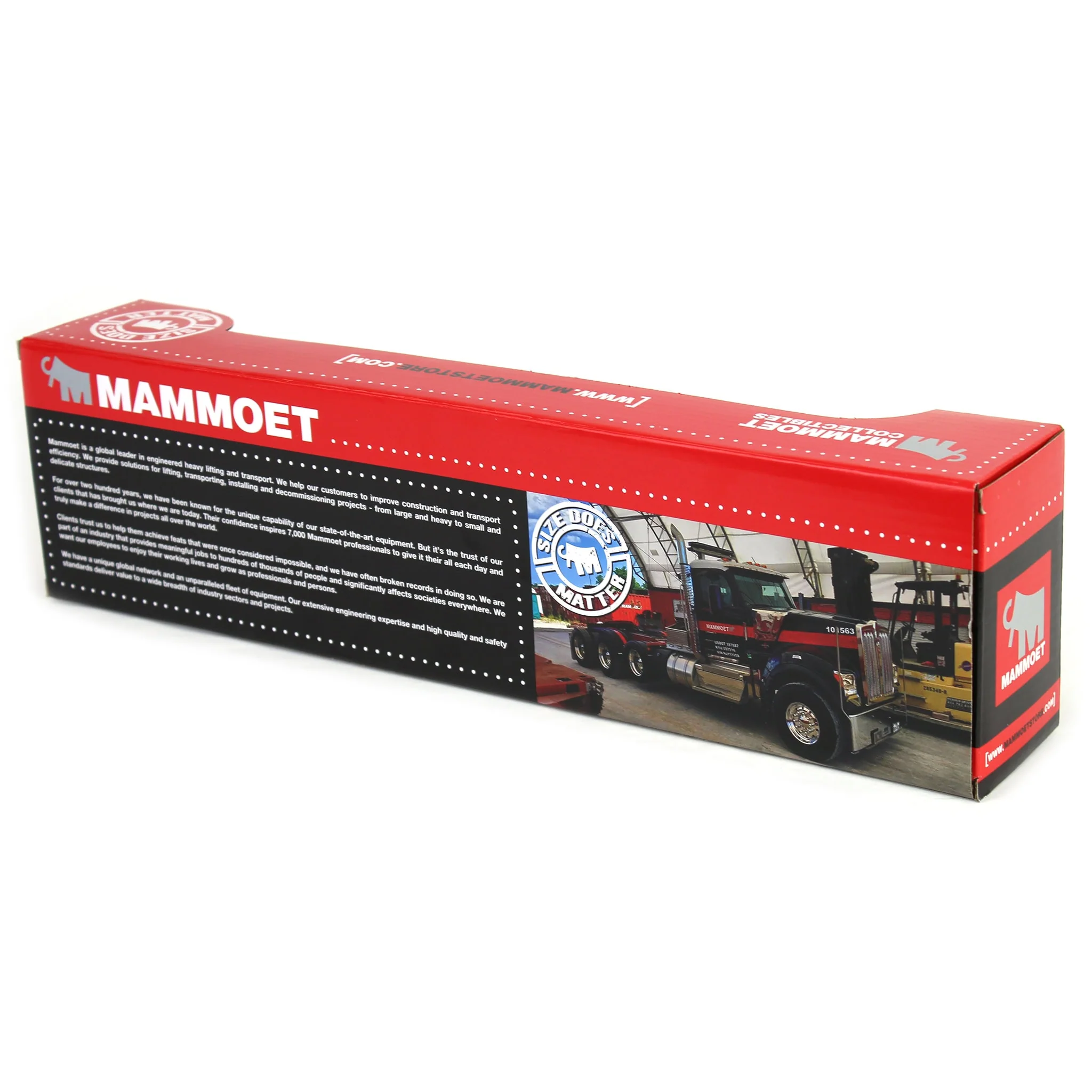 1/64 Kenworth W990 with Tri-axle Fontaine Magnitude Lowboy Trailer, Mammoet, DCP by First Gear - Image 7