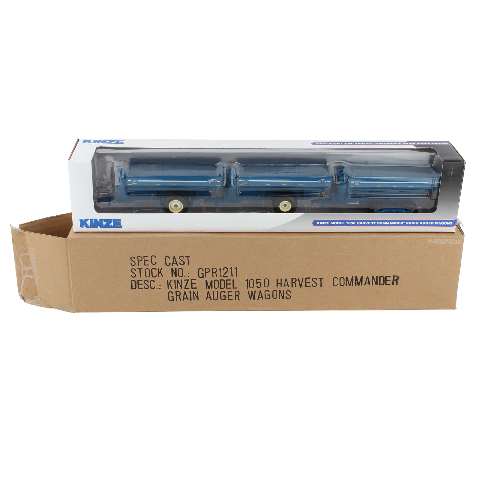 1/64 Kinze 3 Piece 1050 Harvest Commander Grain Wagons Serial Numbered LE Set by SpecCast
