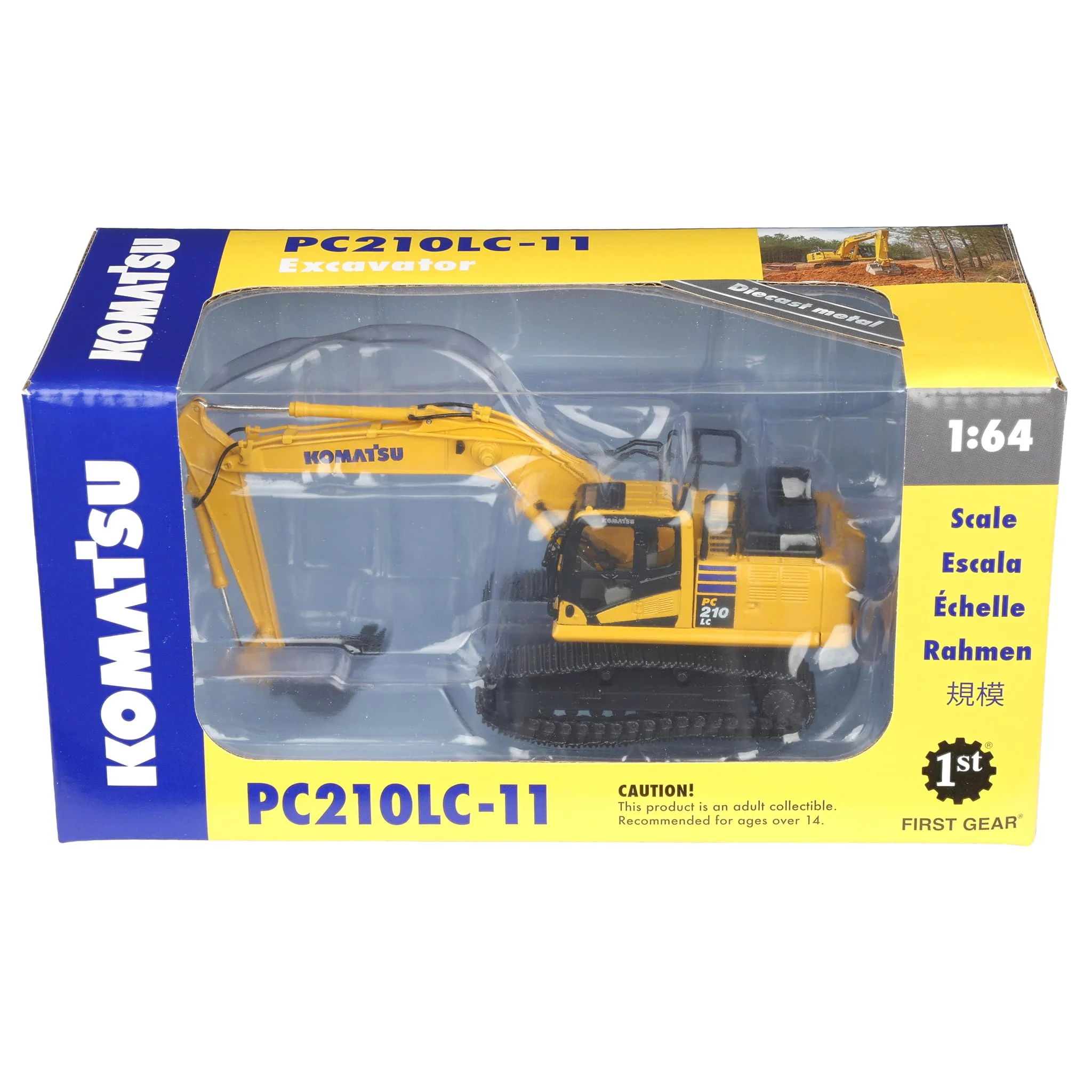 1/64 Komatsu PC210LC-11 Excavator with Metal Tracks by First Gear - Image 6